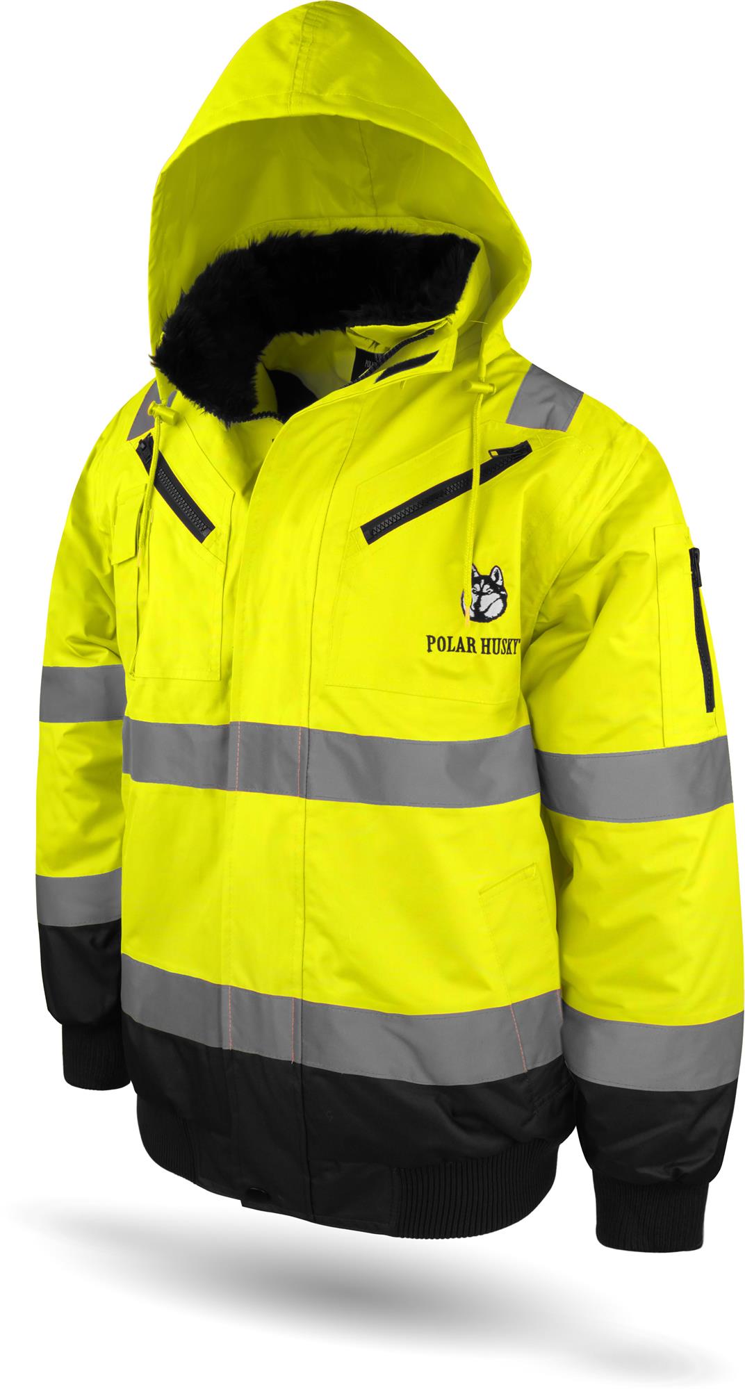 S-4XL Jacke mit Reflektoren Pilotenwarnschutzjacke Arbeitsjacke