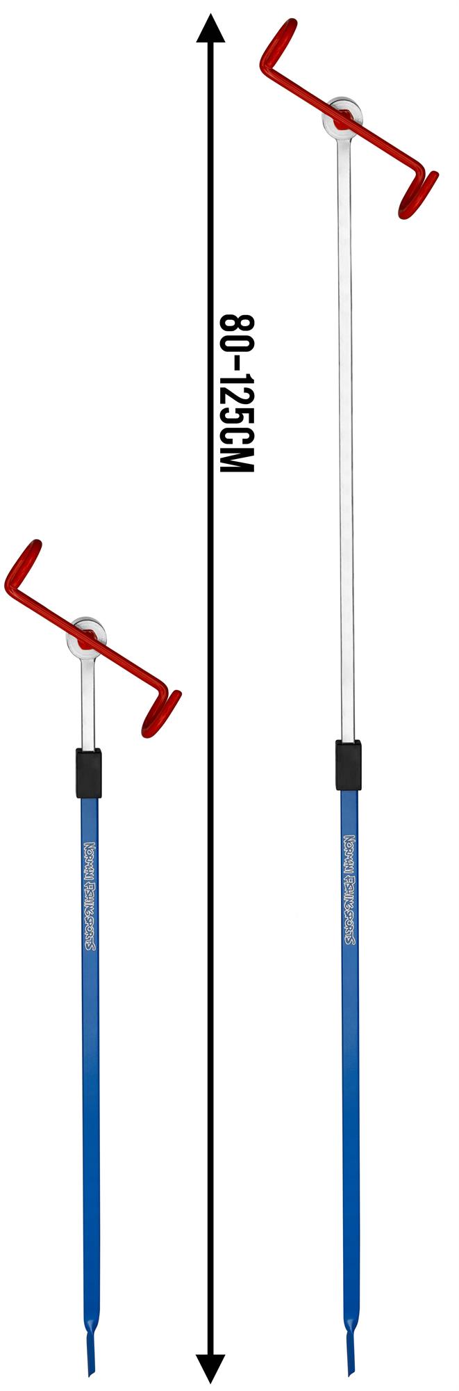 Teleskop Rutenhalter Winkelverstellbare Rutenauflage mit Erdspieß 80-125 cm