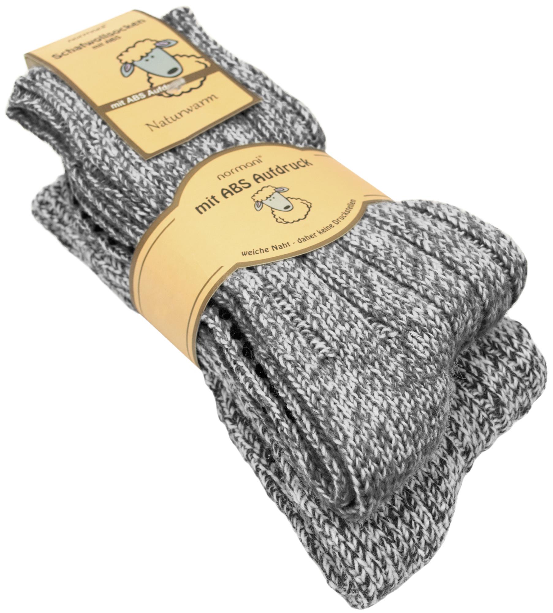2 Paar normani® Norweger-ABS-Socken mit Schafwolle Noppensocken Homesocks - Bild 7 von 12