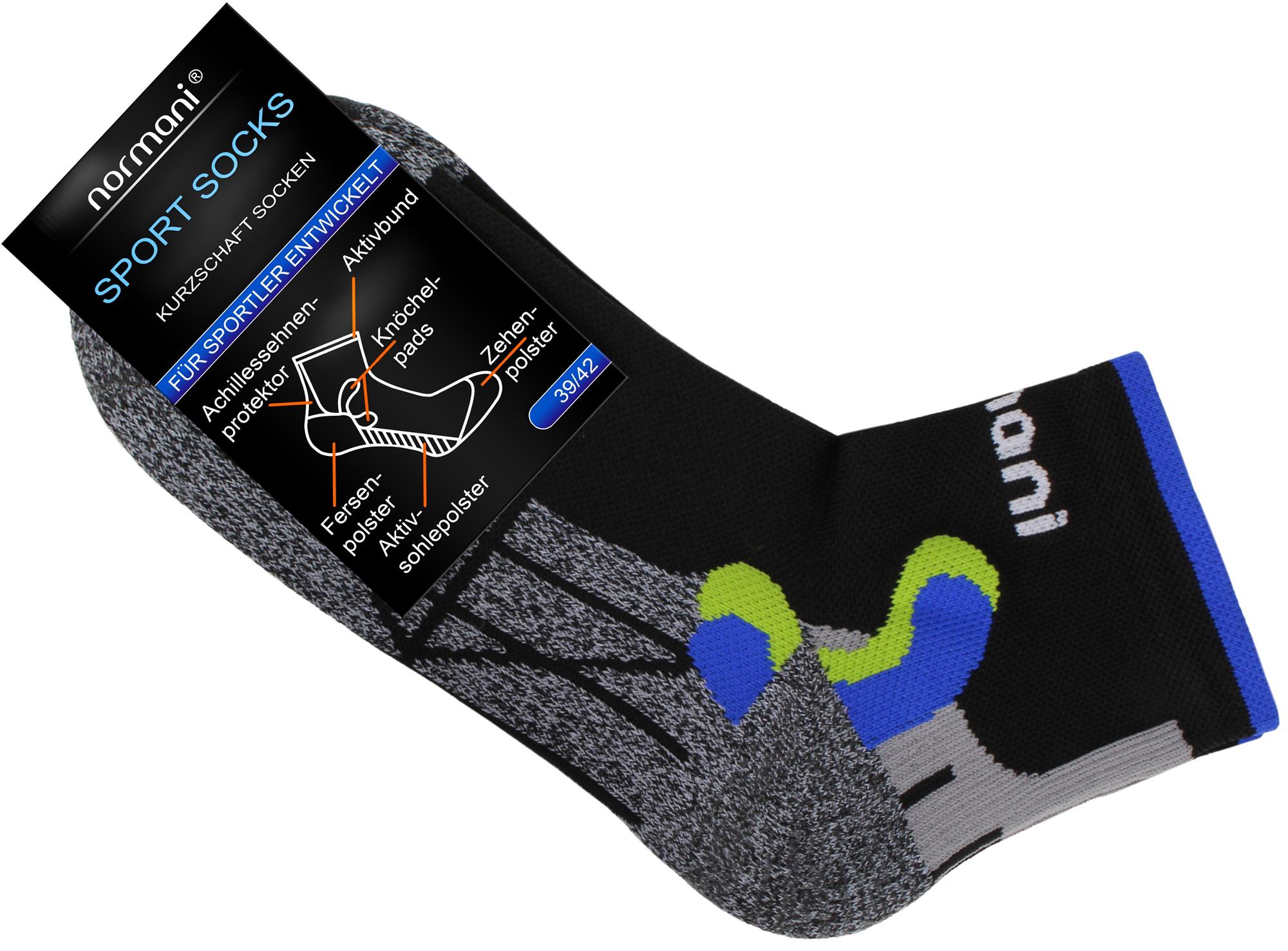2 Paar Kurzschaft-Sportsocken mit Achillessehnen-Protektor, Frotteesohle - Bild 3 von 13