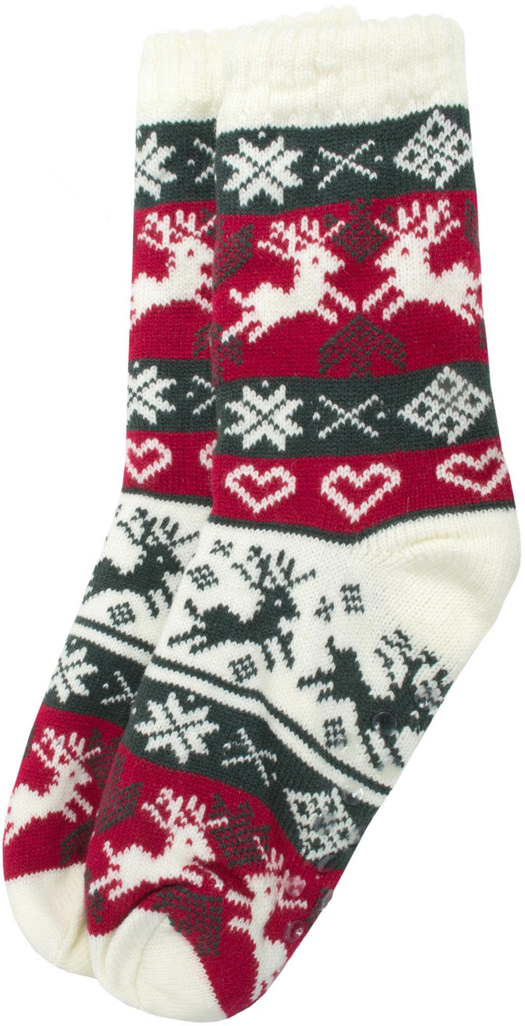 Strick-Kuschelsocken – Mit Norwegermotiv, ABS & Flauschigem Innenfutter - Bild 7 von 7