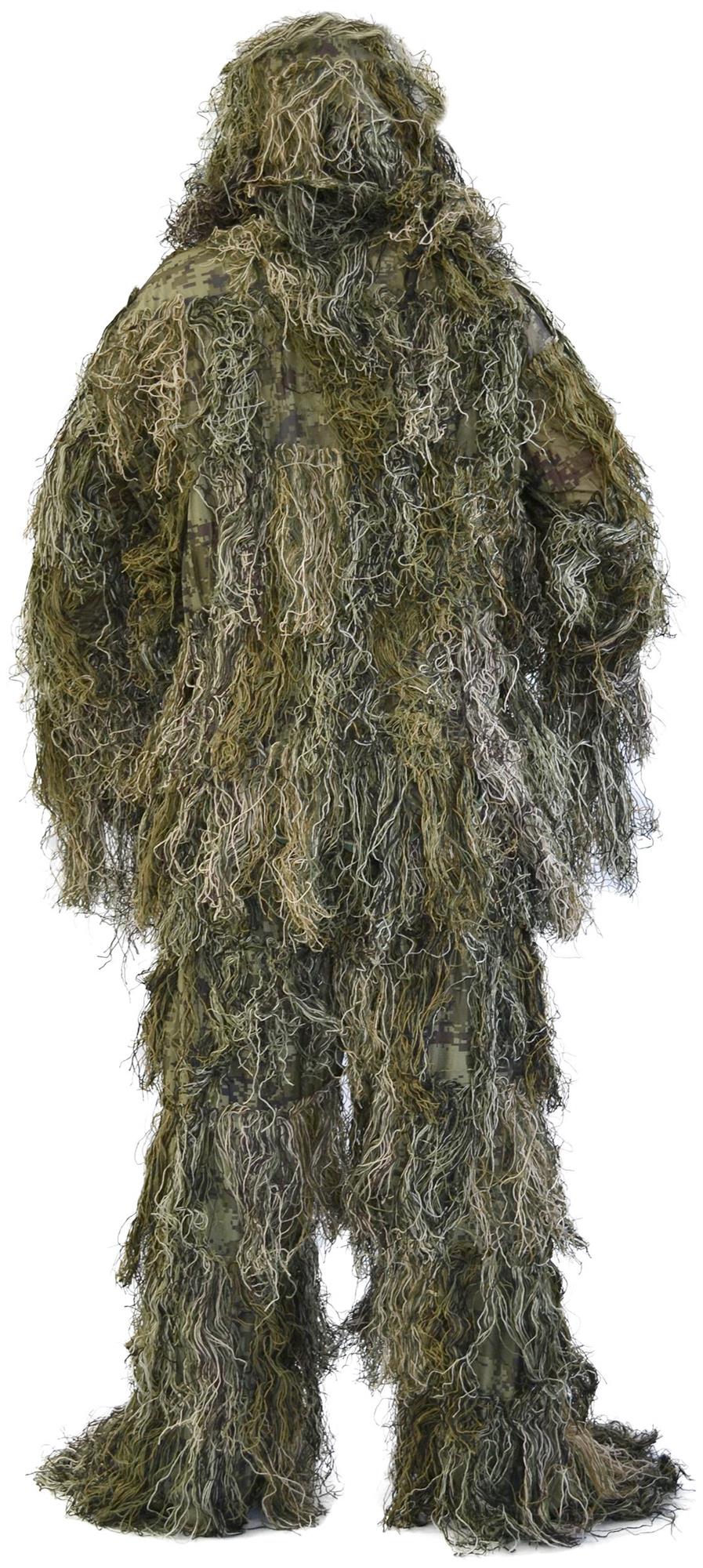 Tarnanzug Ghillie Suit aus Jacke, Hose, Gewehr- und Kopfbedeckung 4 ver. Farben 