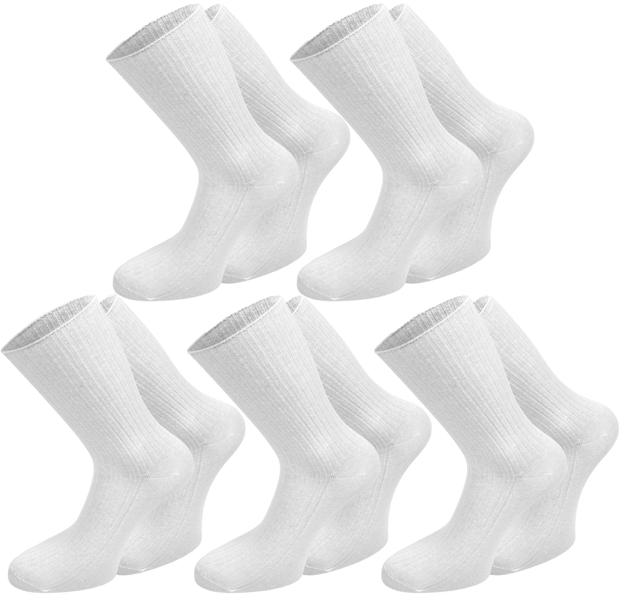 10 Paar Weiße 100% Baumwolle Arzt Klinik Diabetiker socken weiches naht 35 - 50 - Bild 7 von 8