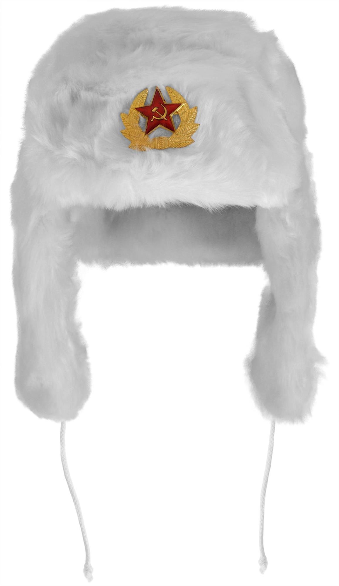 Russische Fellmütze mit Abzeichen Kokarde Winter Tschapka Uschanka ...