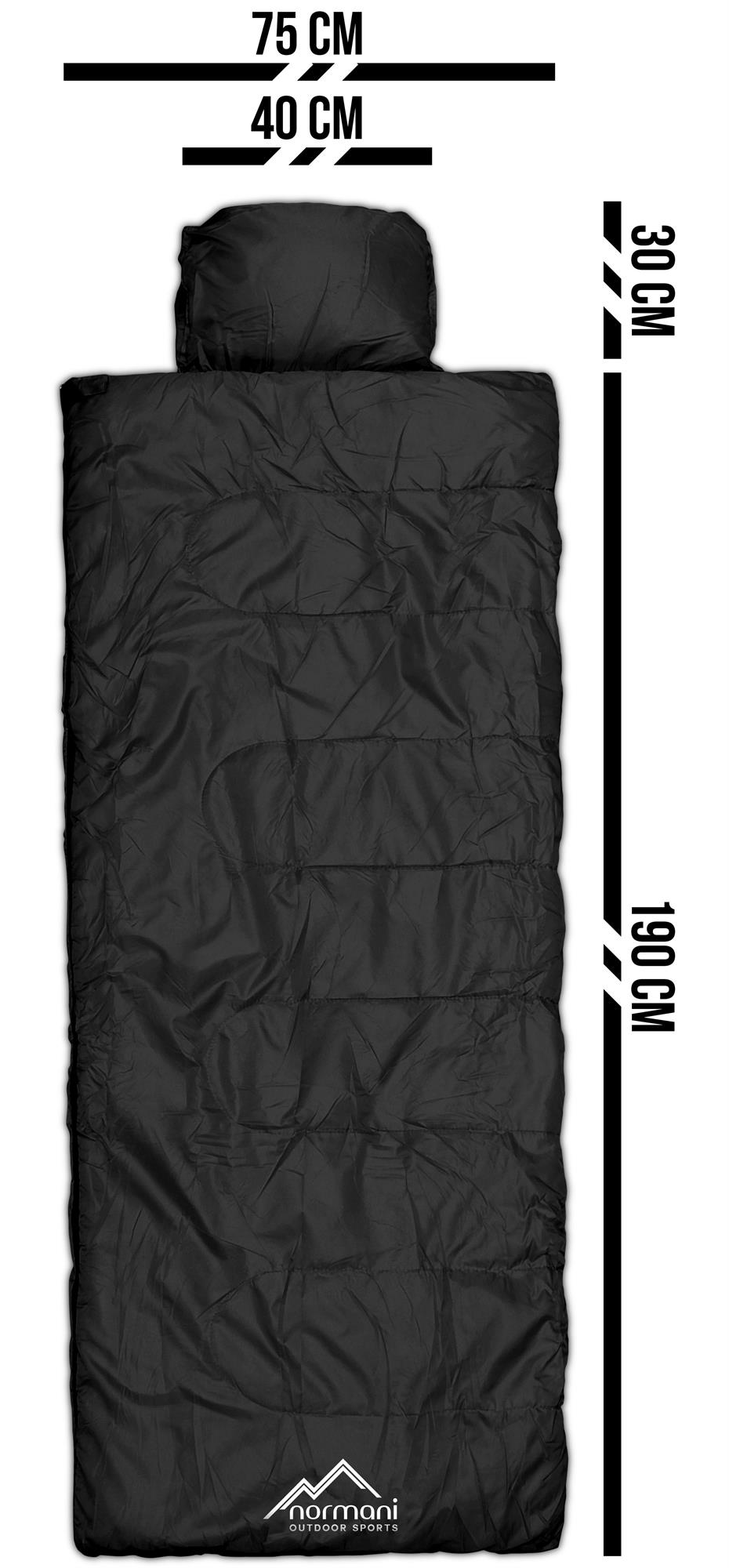 Miniaturansicht 2  - Pilotenschlafsack Deckenschlafsack eckig mit Kissen viele Farben 220 x 75 cm