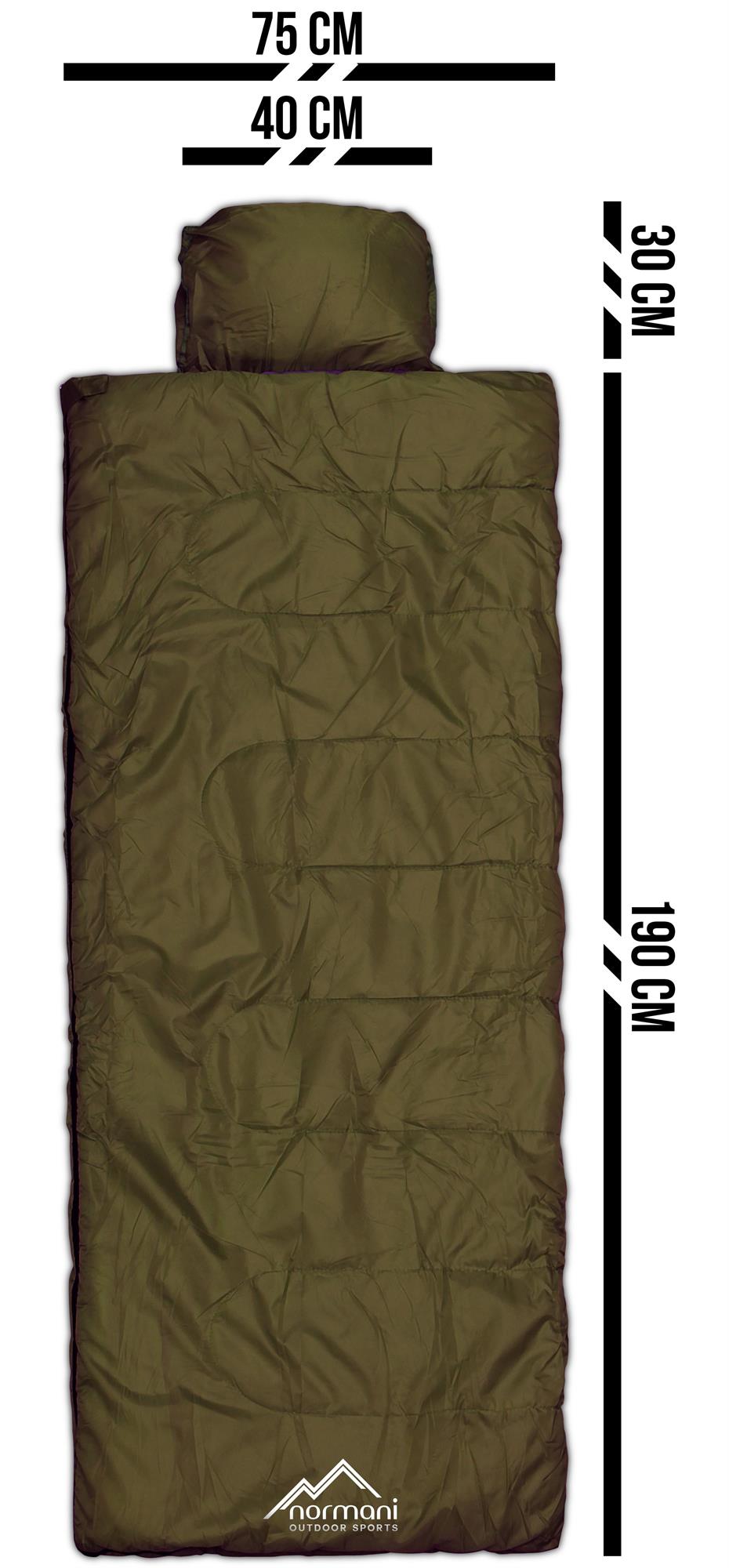Miniaturansicht 9  - Pilotenschlafsack Deckenschlafsack eckig mit Kissen viele Farben 220 x 75 cm