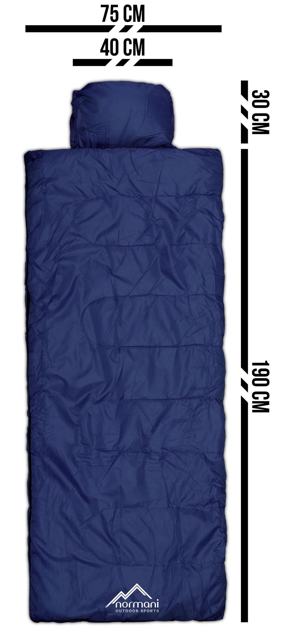 Miniaturansicht 16  - Pilotenschlafsack Deckenschlafsack eckig mit Kissen viele Farben 220 x 75 cm