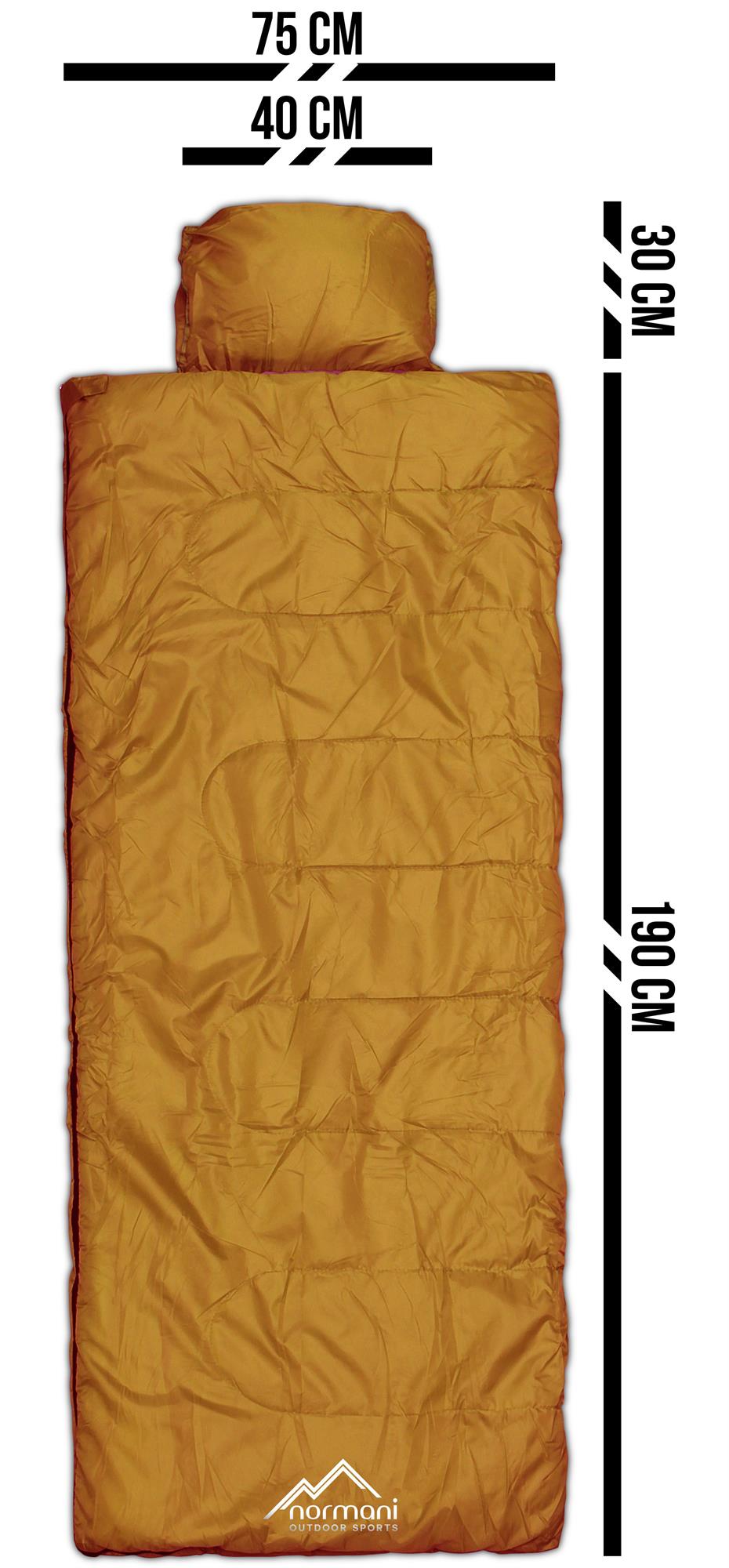 Miniaturansicht 37  - Pilotenschlafsack Deckenschlafsack eckig mit Kissen viele Farben 220 x 75 cm