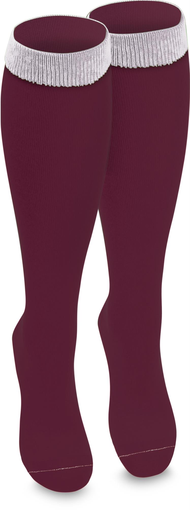 1 Paar Socken mit farbigem Bund und handgekettelter Spitze - Bild 9 von 43