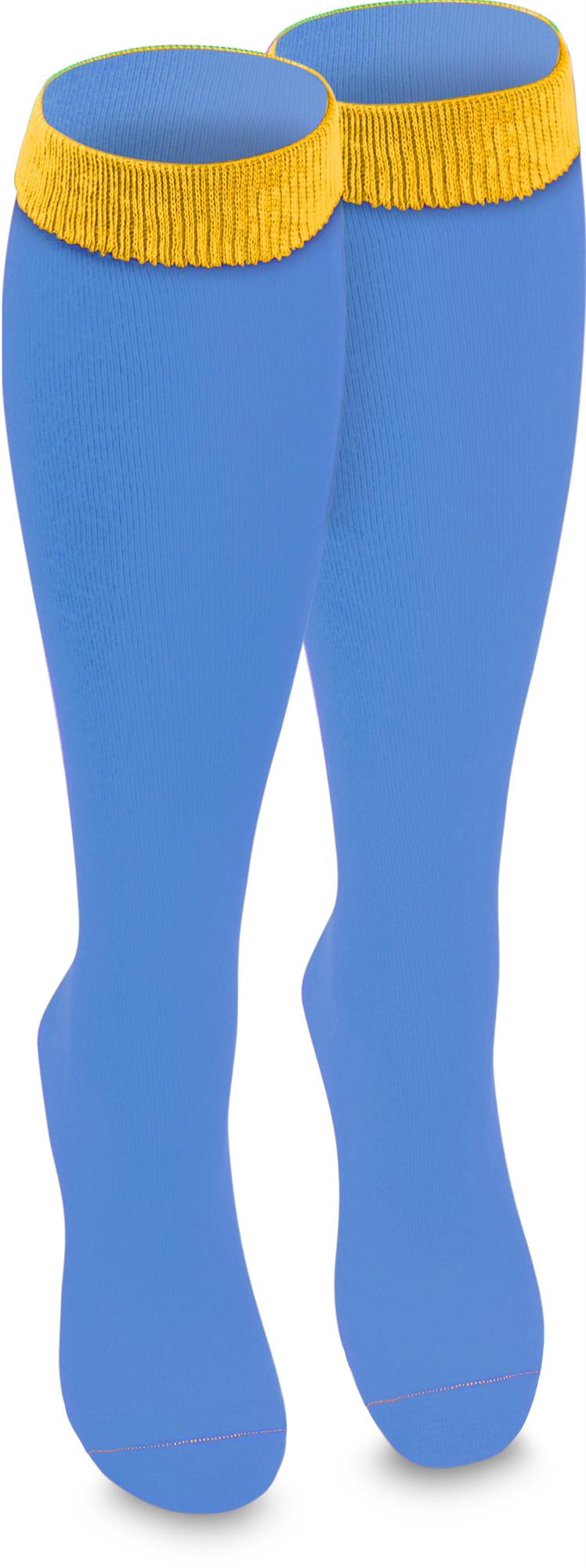 1 Paar Socken mit farbigem Bund und handgekettelter Spitze - Bild 12 von 43