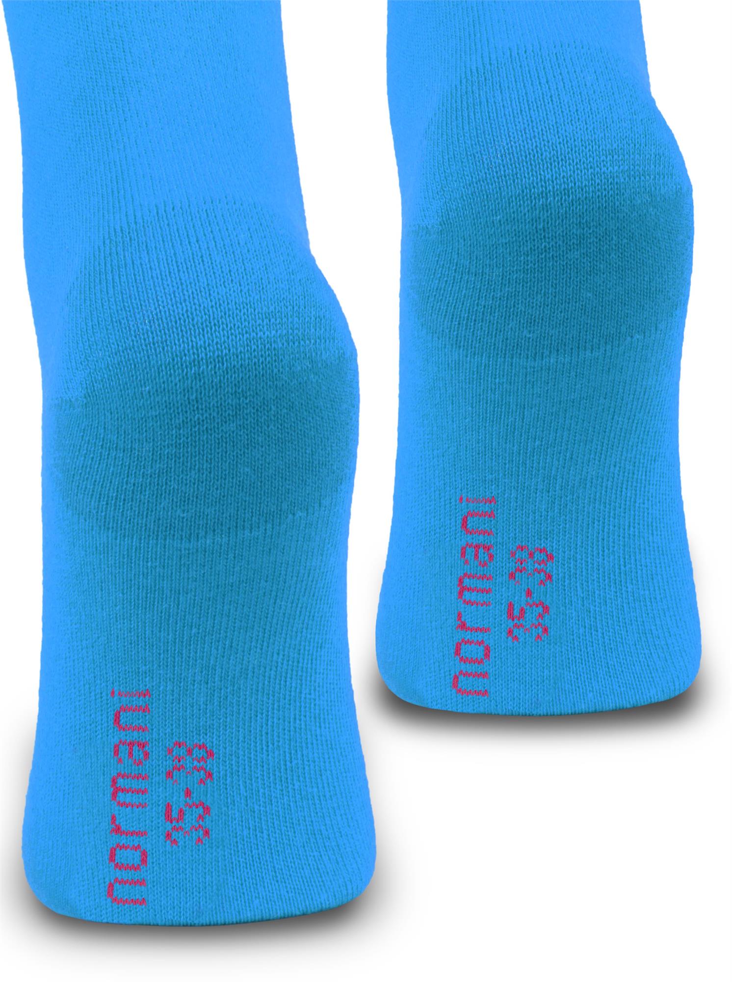 1 Paar Socken mit farbigem Bund und handgekettelter Spitze - Bild 43 von 43