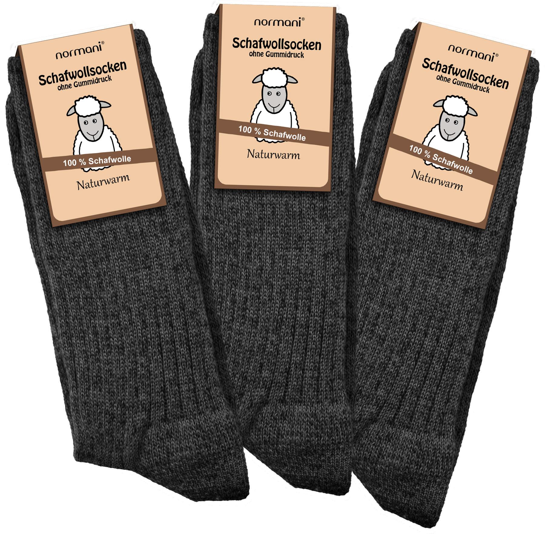 Warme Wintersocken aus 100% Schafwolle Plüschsohle, atmungsaktiv, geruchshemmend - Bild 11 von 17