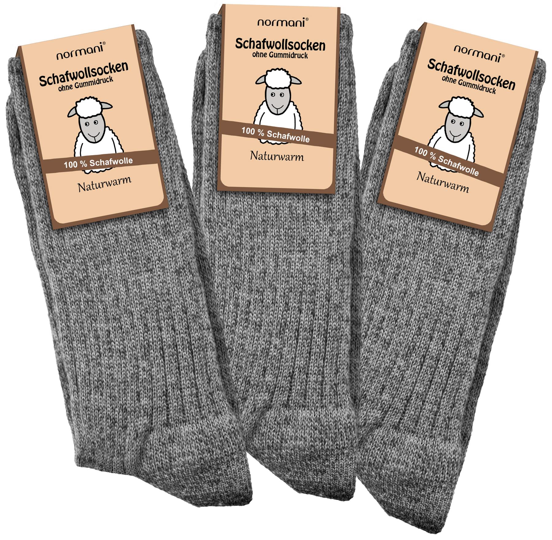 Warme Wintersocken aus 100% Schafwolle Plüschsohle, atmungsaktiv, geruchshemmend - Bild 3 von 17