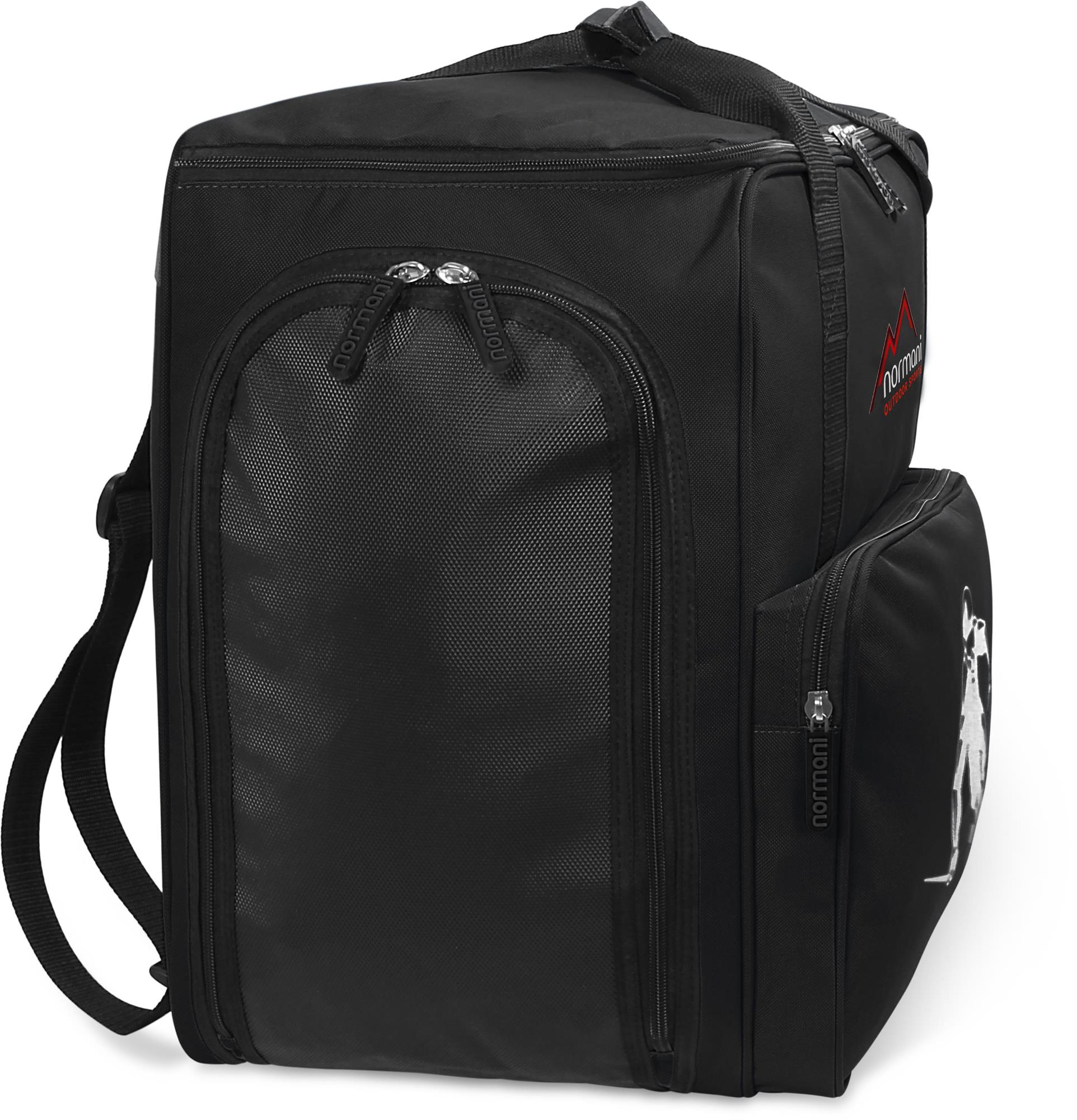 Skischuhtasche Skitasche separatem Helmfach Rucksackfunktion Stiefelbag schwarz 
