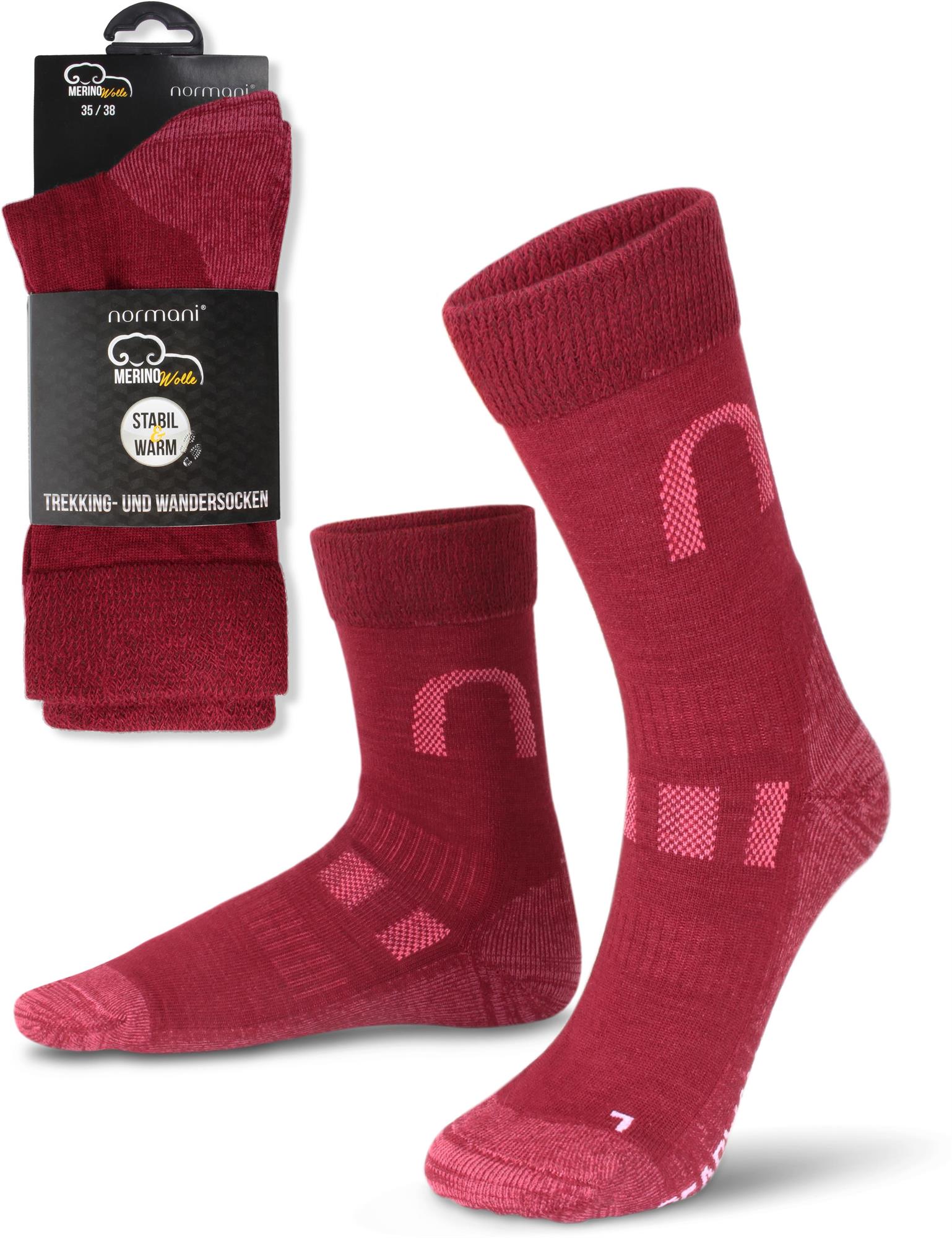 2 Paar Merinowollsocken – Wandersocken & Trekkingsocken, Temperaturregulierend - Bild 3 von 16