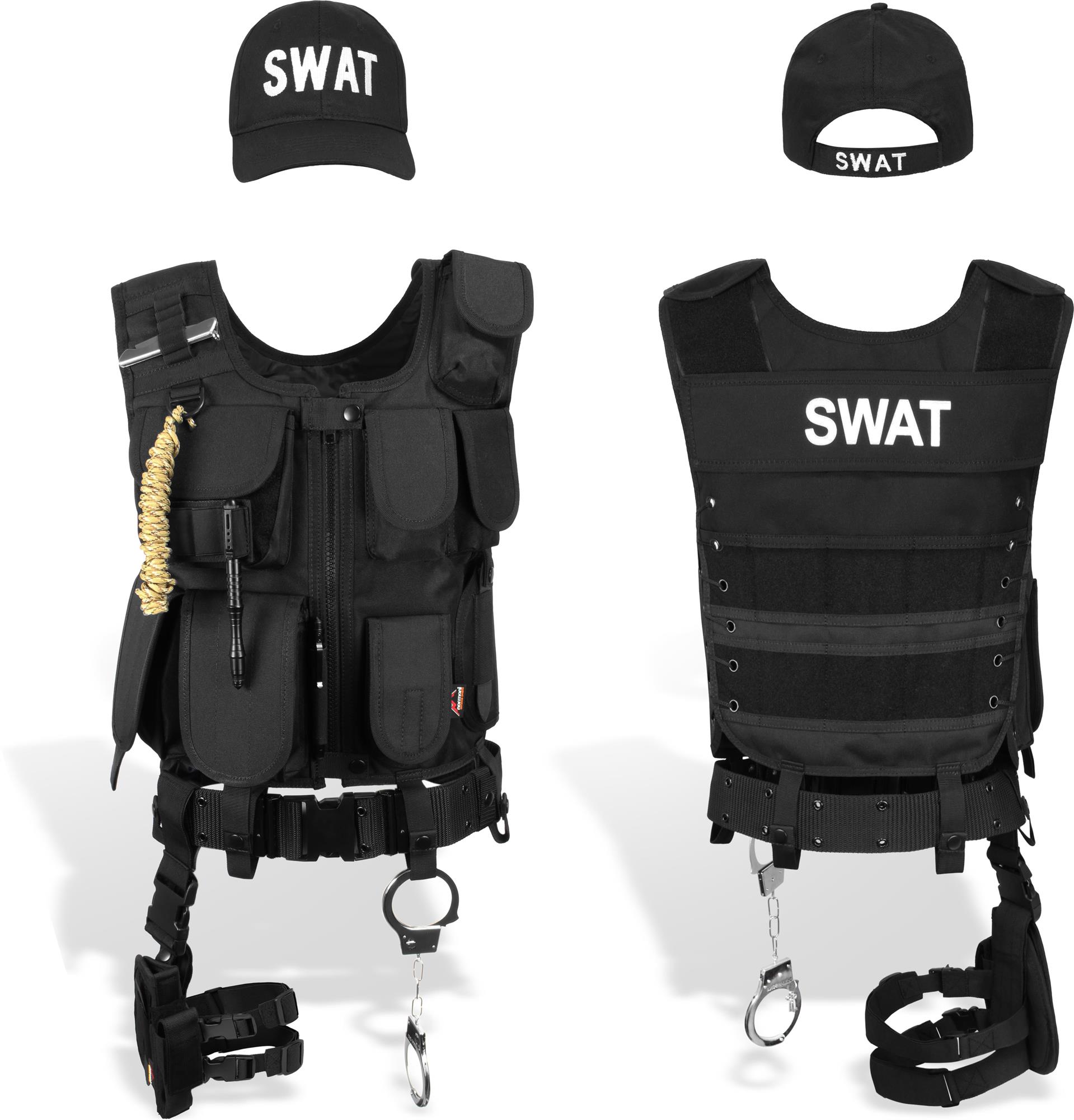 SWAT, SECURITY, POLICE Uniform Outfit Karneval-Verkleidung Kostüm Fasching Party - Foto 7 di 45