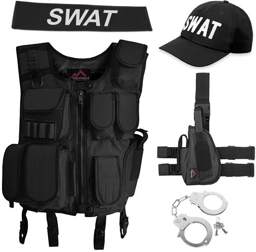 SWAT, SECURITY, POLICE Uniform Outfit Karneval-Verkleidung Kostüm Fasching Party - Foto 12 di 45