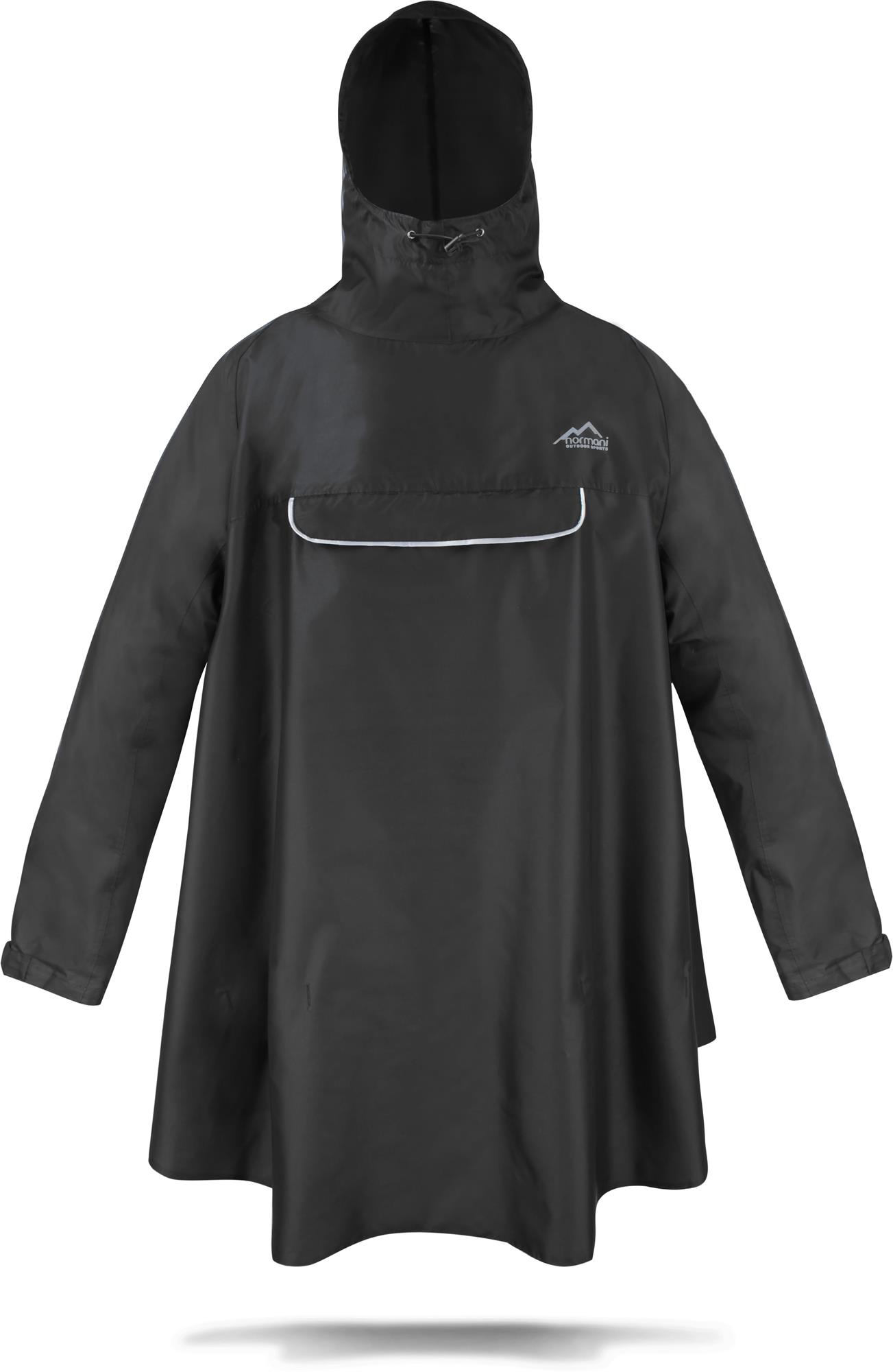 Unisex Wasserdichter Regenponcho Ärmeln Regenmantel Regenschutz und Brusttasche