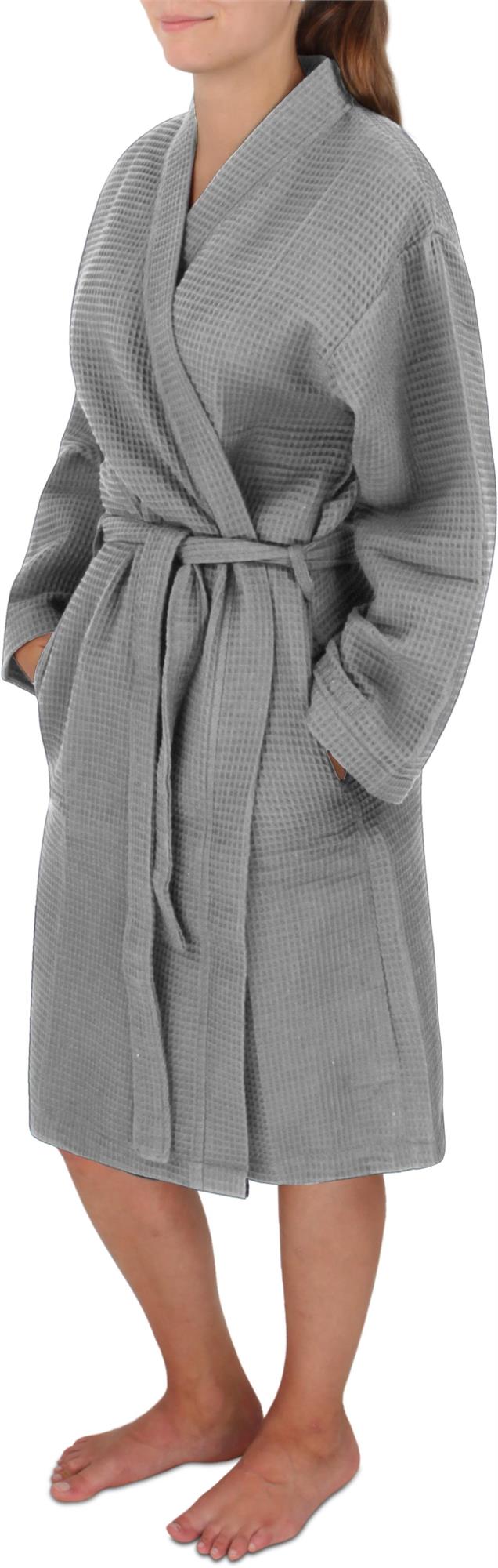 bademantel baumwolle waffelpique damen