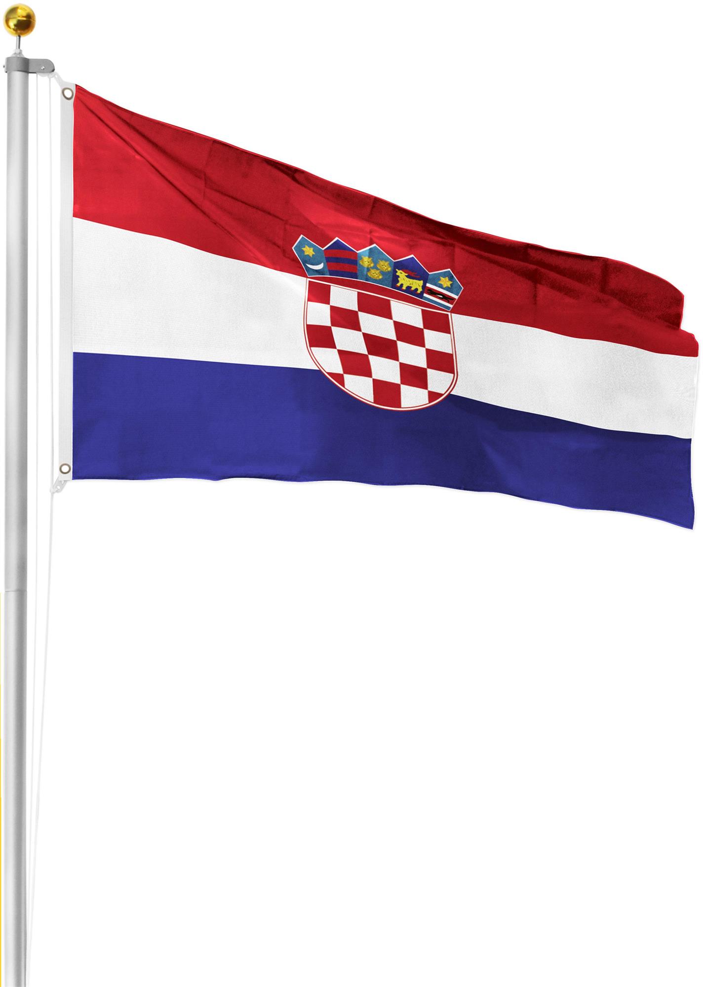 Fahnenmast inkl. Fahne (90 cm × 150 cm) und Bodenhülse Hissflagge Aluminiummast - Bild 146 von 151