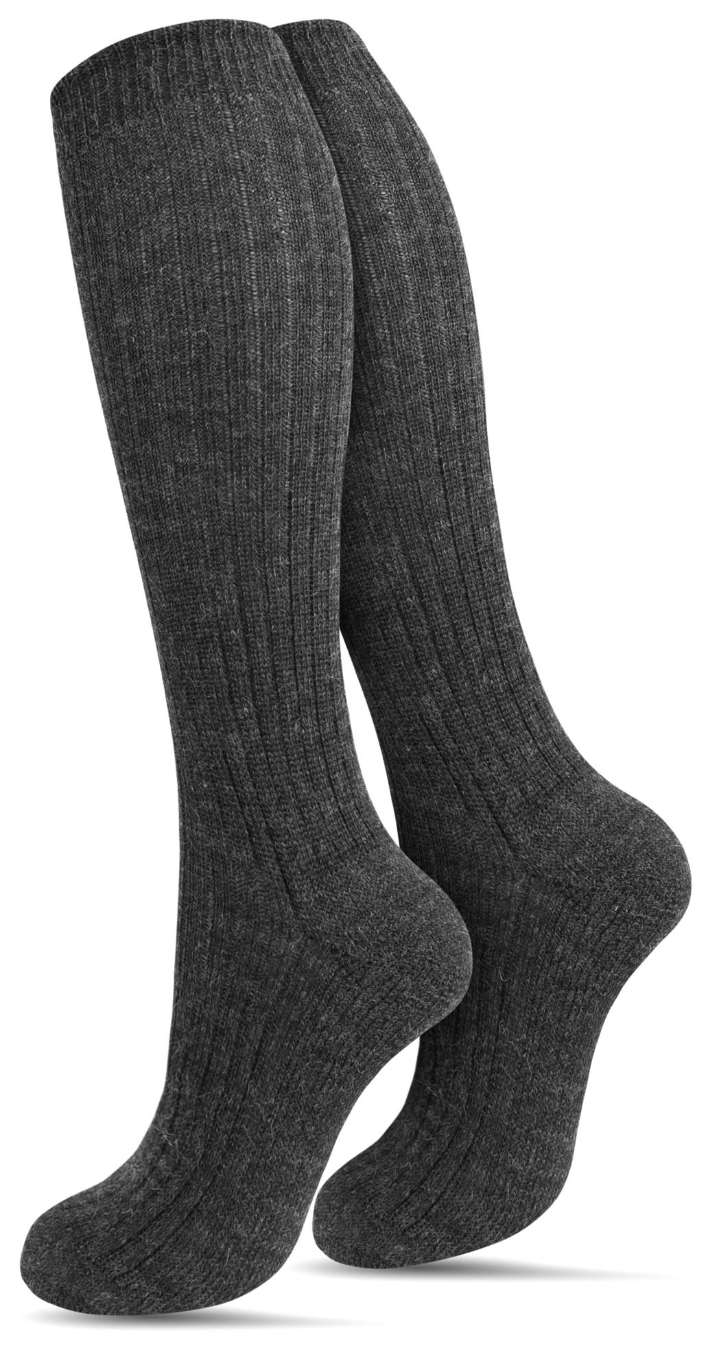 3Paar 100% Schafwoll Kniestrümpfe für Damen und Herren Extrem Warm &Stabil 35 50