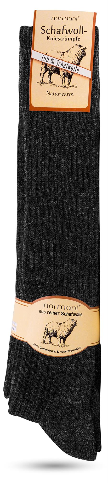3Paar 100% Schafwoll Kniestrümpfe für Damen und Herren Extrem Warm &Stabil 35 50 - Produktbild 1