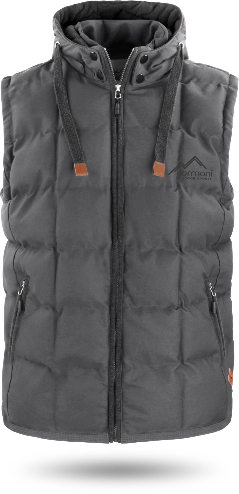 Wattierte Steppweste Bodywarmer - 100 Winddichte Outdoor Winterweste mit Kapuze