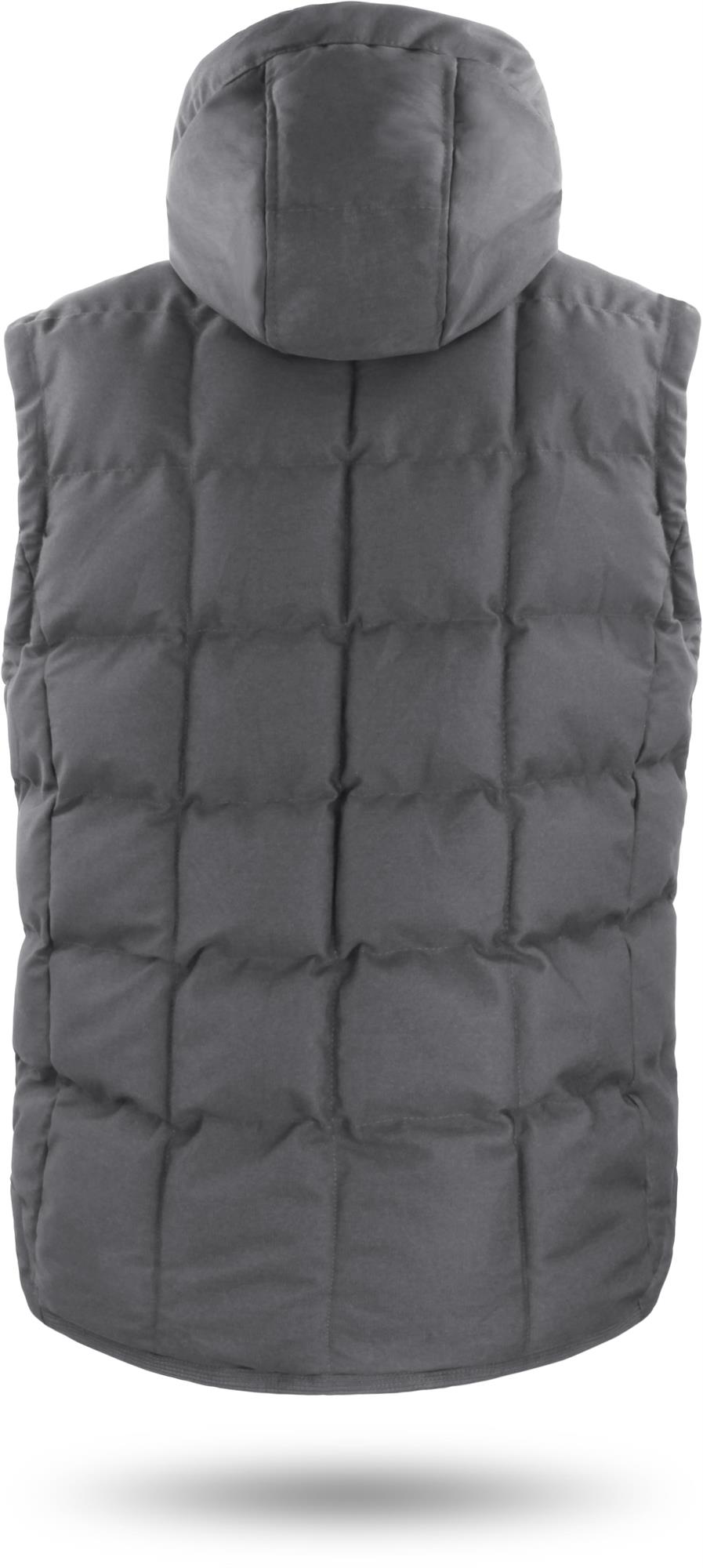 Wattierte Steppweste Bodywarmer - 100 Winddichte Outdoor Winterweste mit Kapuze