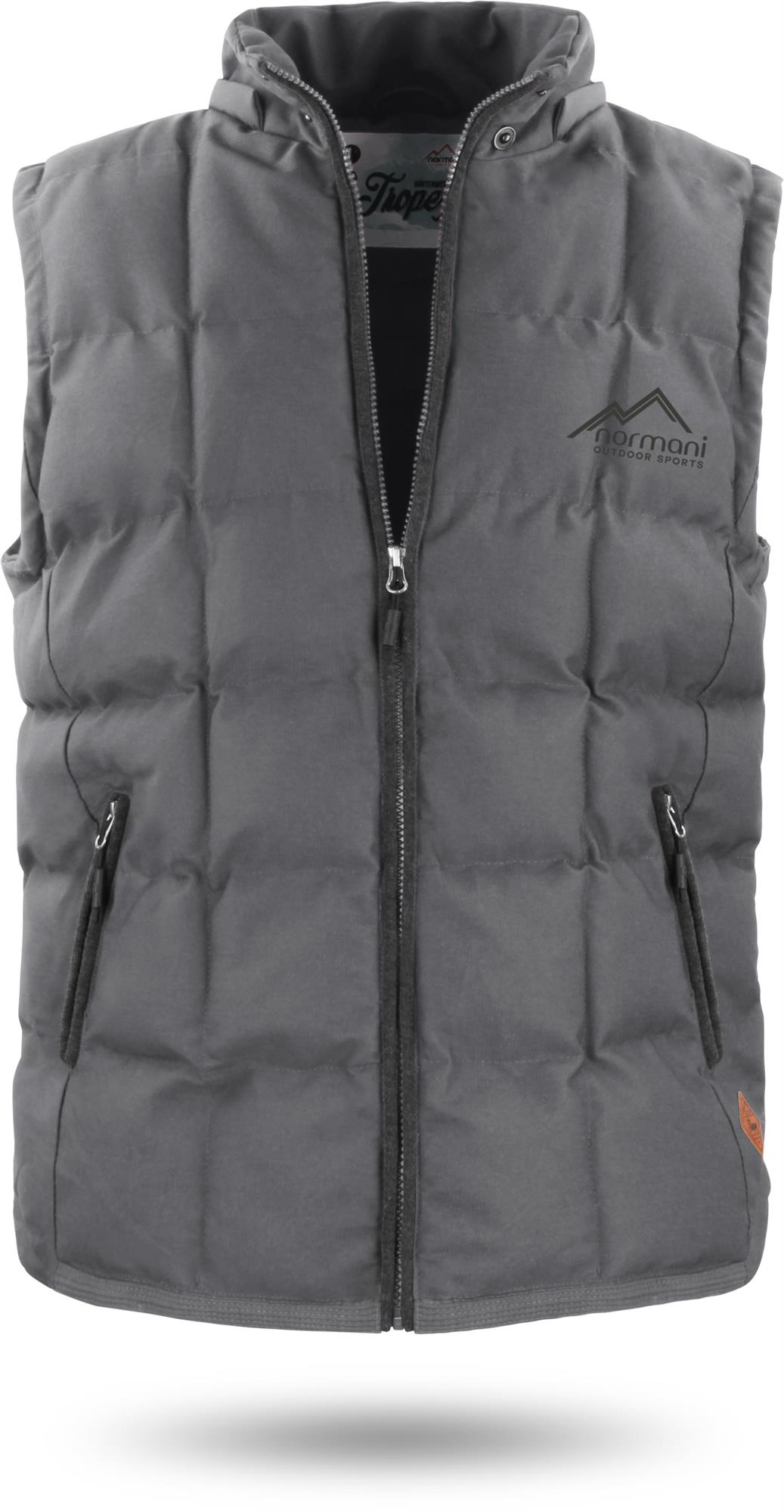 Wattierte Steppweste Bodywarmer - 100 Winddichte Outdoor Winterweste mit Kapuze