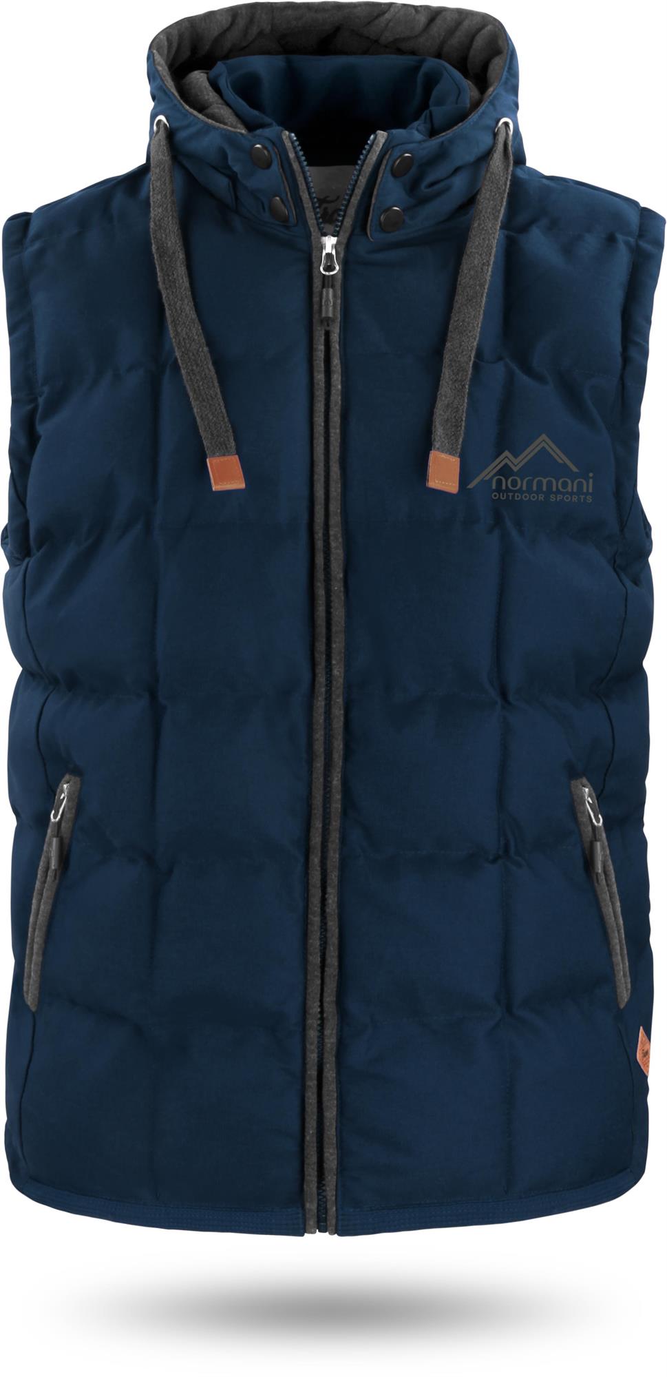 Wattierte Steppweste Bodywarmer - 100 Winddichte Outdoor Winterweste mit Kapuze