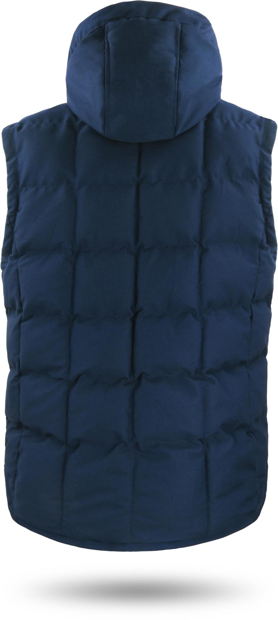 Wattierte Steppweste Bodywarmer - 100 Winddichte Outdoor Winterweste mit Kapuze