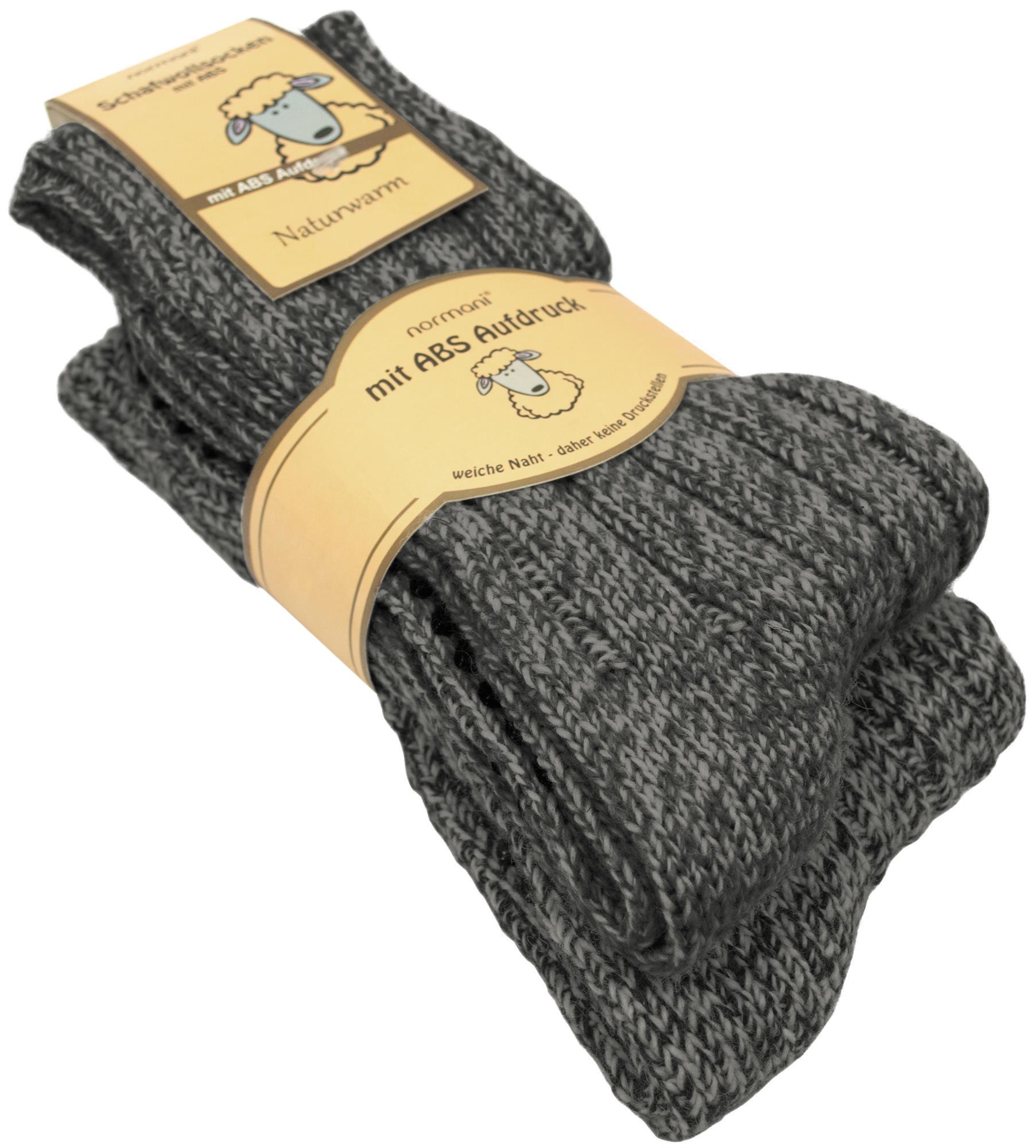 2 Paar normani® Norweger-ABS-Socken mit Schafwolle Noppensocken Homesocks - Bild 11 von 12