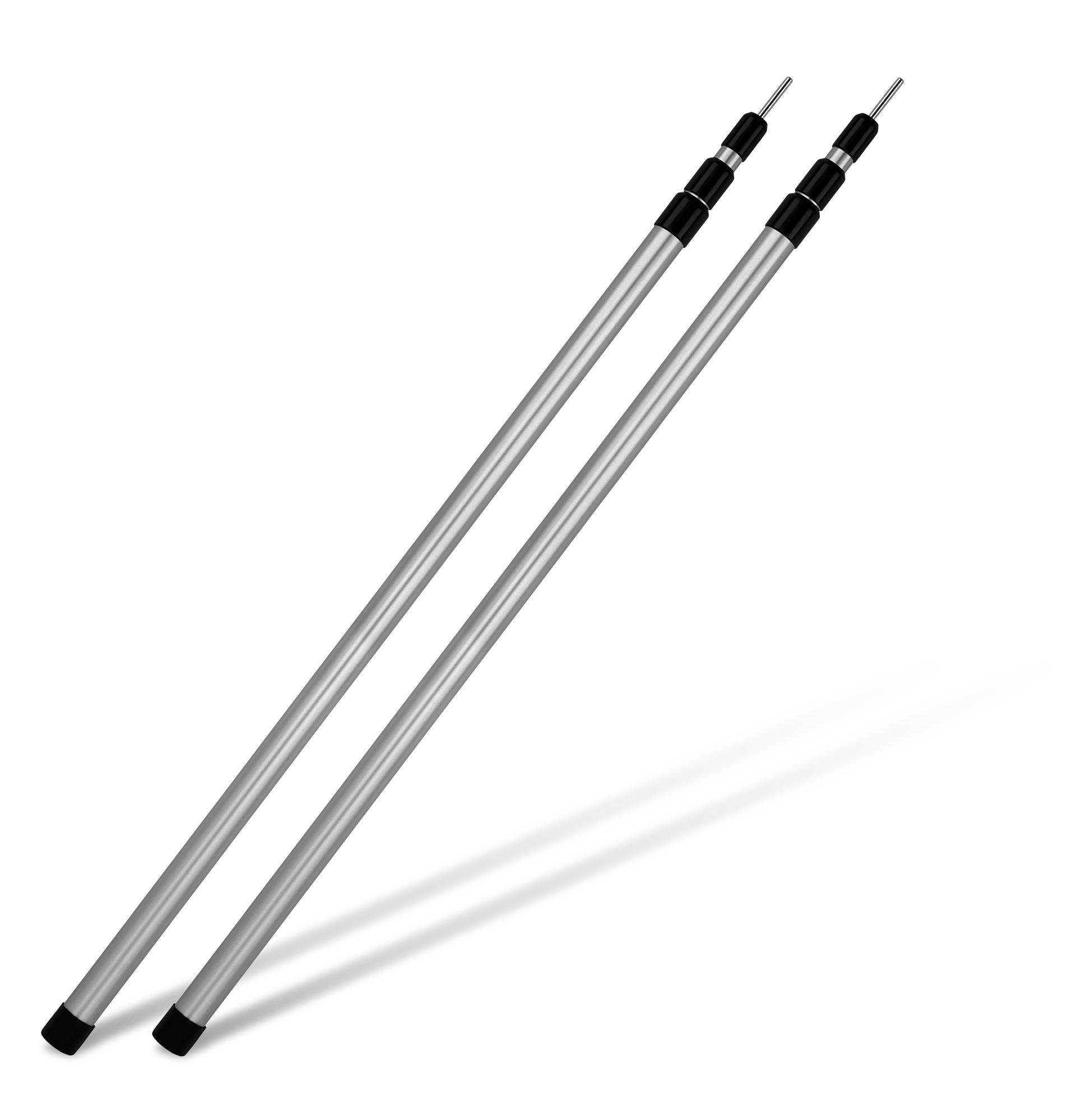 Zeltstangen Paar Aufstell-Stange Teleskopstangen Set 2 Stück - 6061 Aluminium 