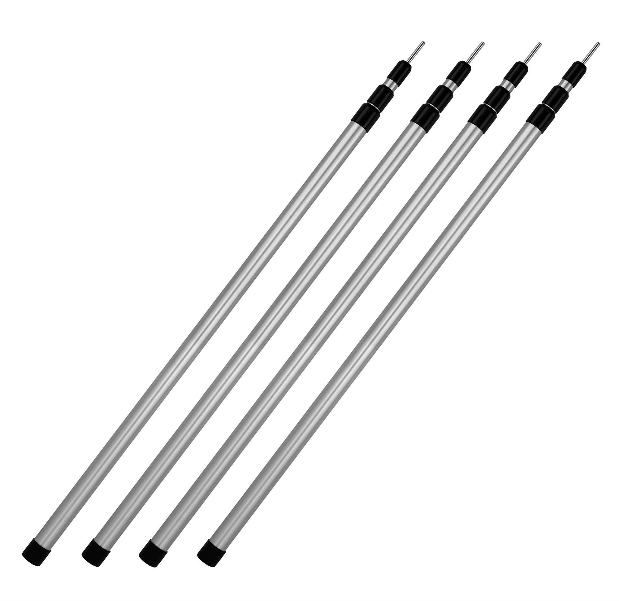Vorzelte 80-180 cm 2 x RELAGS Aufstellstangen Teleskopstangen Alu  für Tarps 
