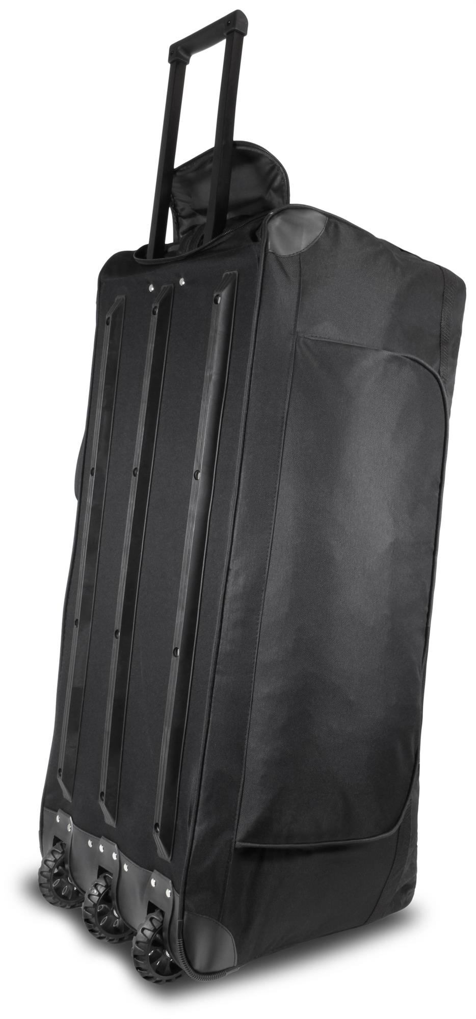 Trolley XXL Rollenkoffer große Reisetasche mit Rollen 150 Liter Schwarz