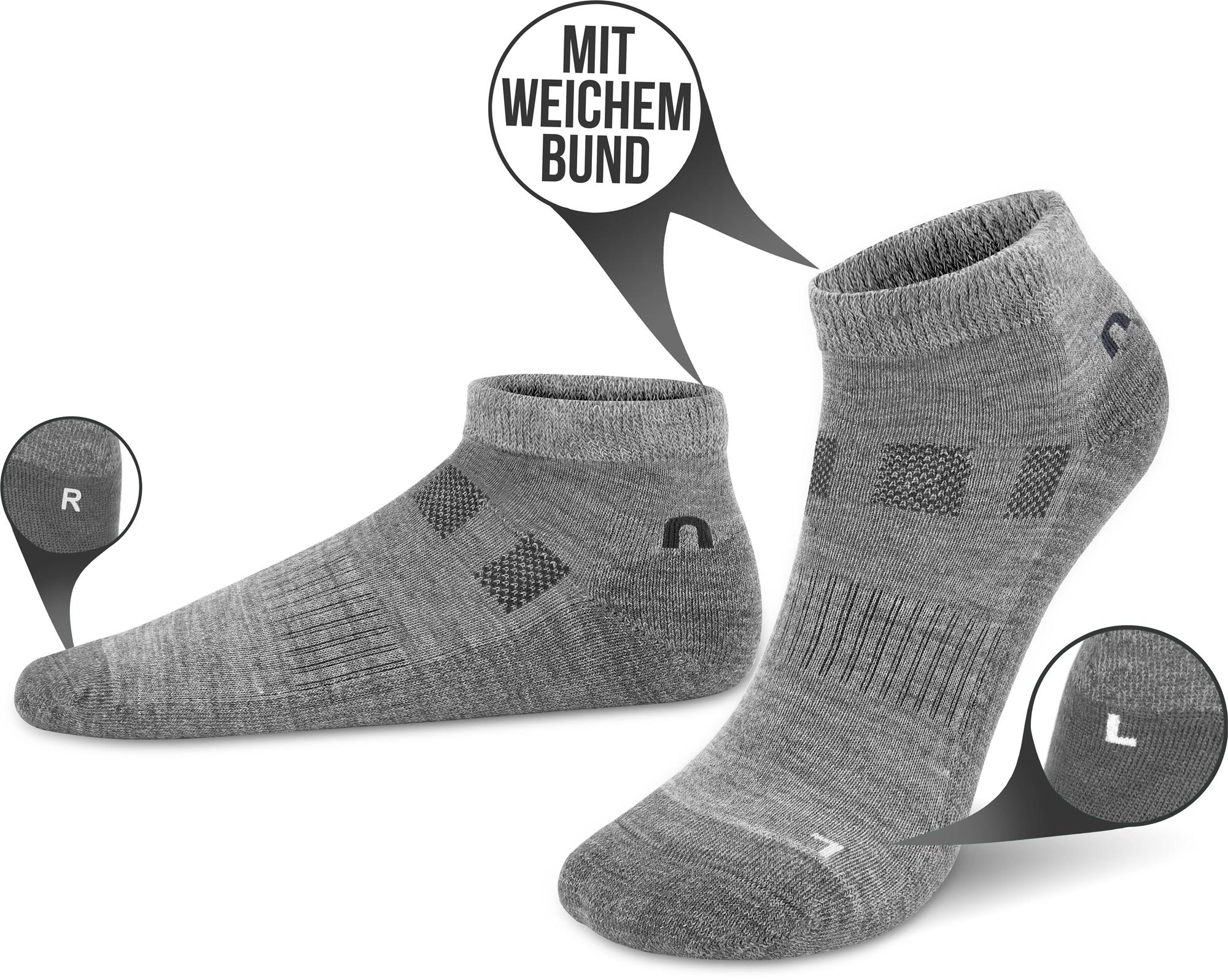 2 Paar Merino-Sneakersocken kurze Halbsocken | Wandersneakers | Sportsneaker - Bild 9 von 11