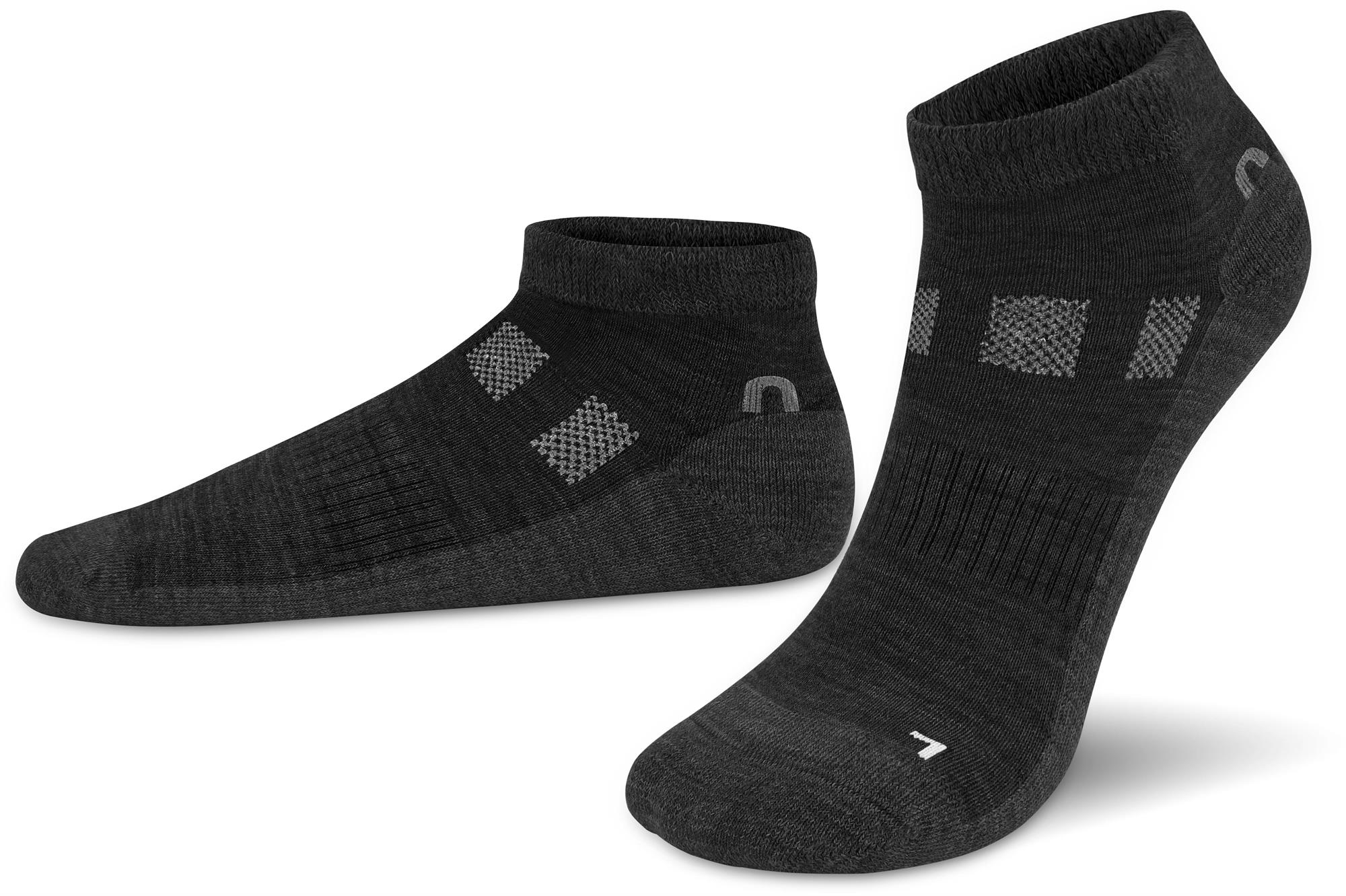 2 Paar Merino-Sneakersocken kurze Halbsocken Wandersneakers Sportsneaker