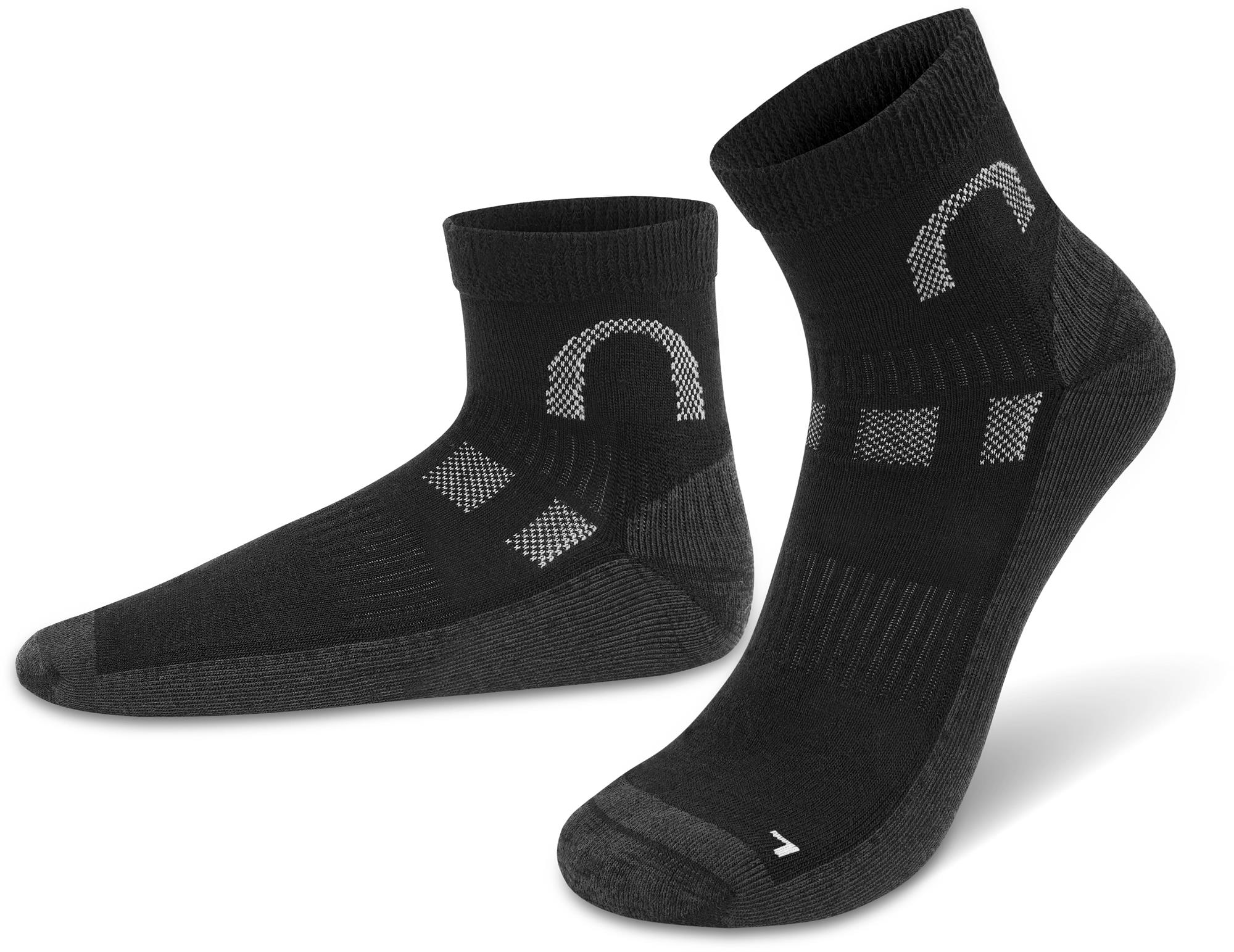 2 Paar Merino-Kurzschaft Trekking Outdoor Angeln kurze Socken (Merinowolle)