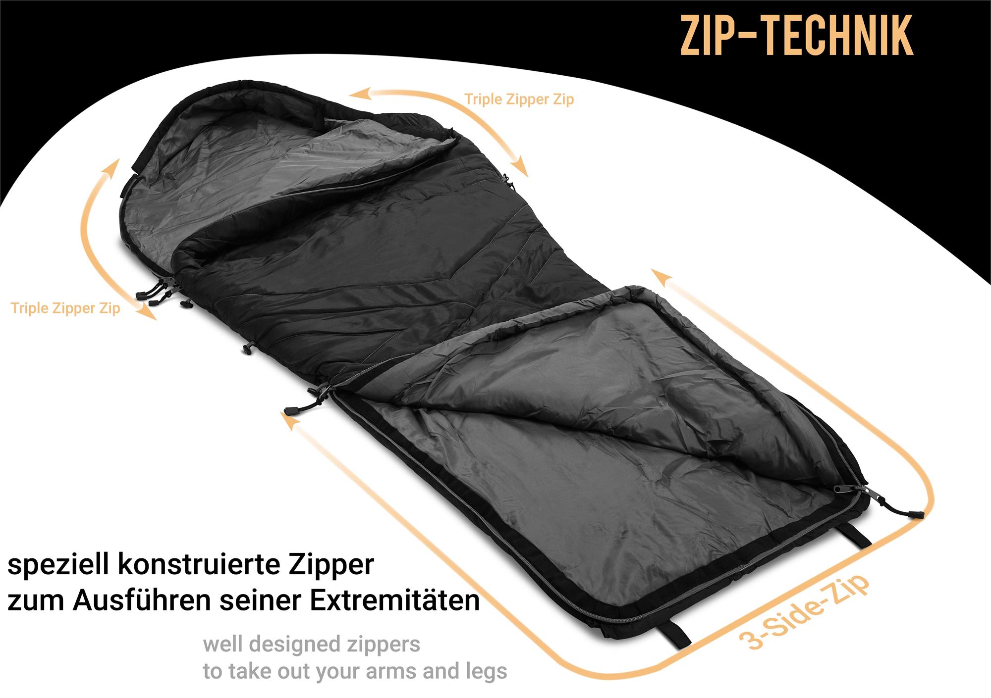 Miniaturansicht 5  - Outdoor Biwak Schlafsack mit Arm- und Fußteilöffnungen wasserdicht bis Minus 9°C