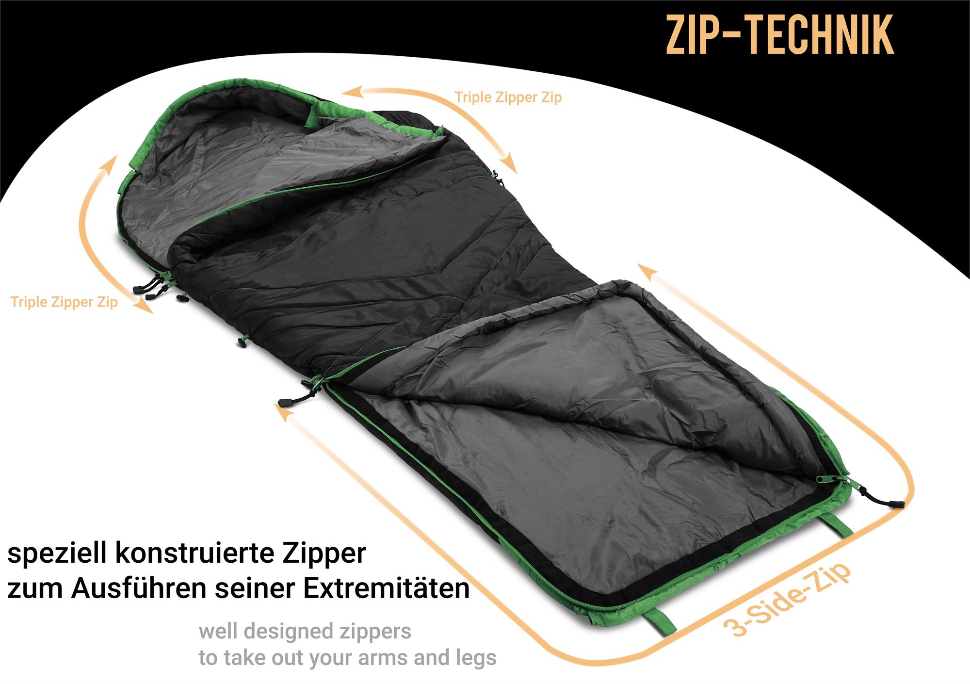 Miniaturansicht 20  - Outdoor Biwak Schlafsack mit Arm- und Fußteilöffnungen wasserdicht bis Minus 9°C