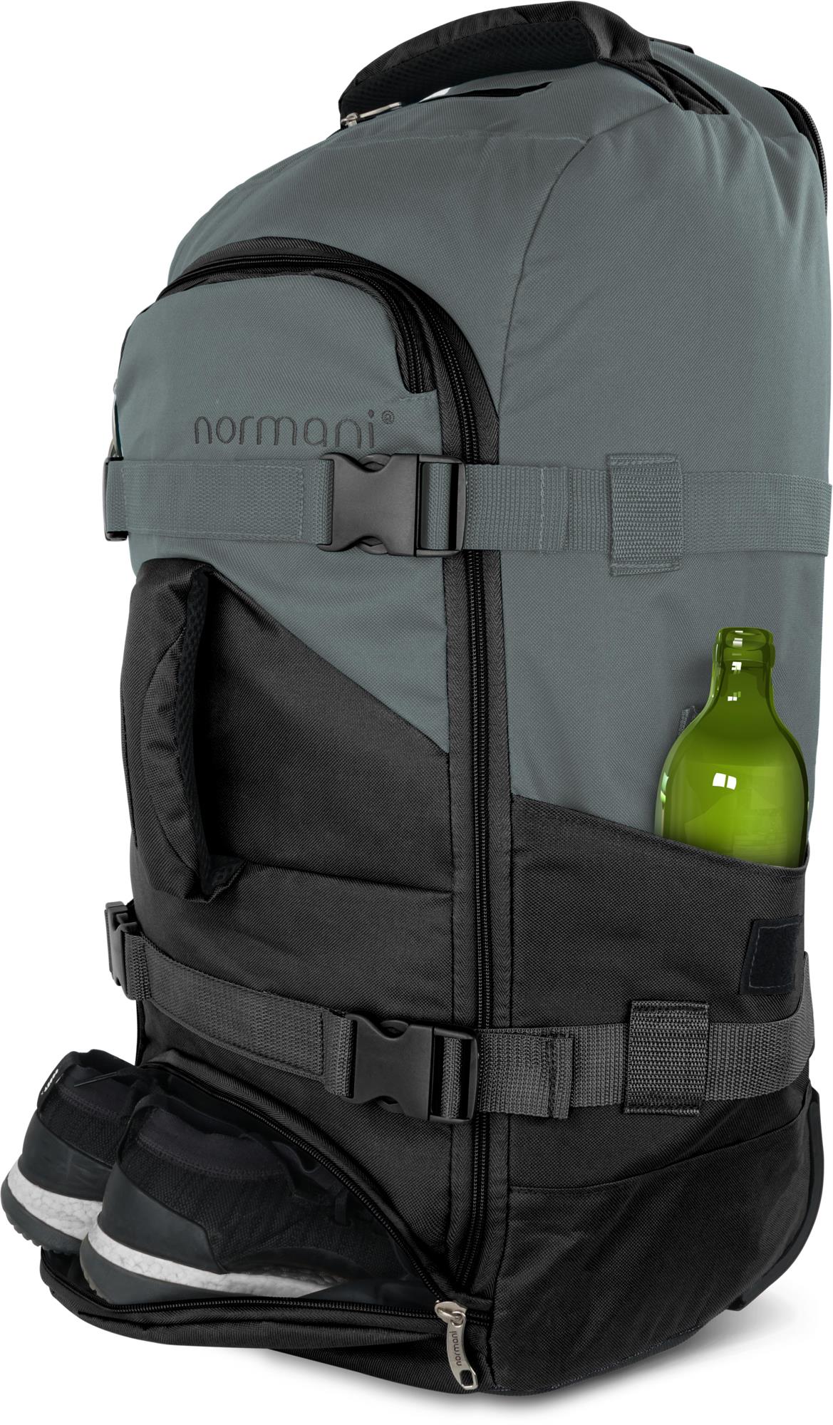 Reisetasche und Rucksack in Einem 60 Liter Trolley mit Rollen Backpacker Tasche