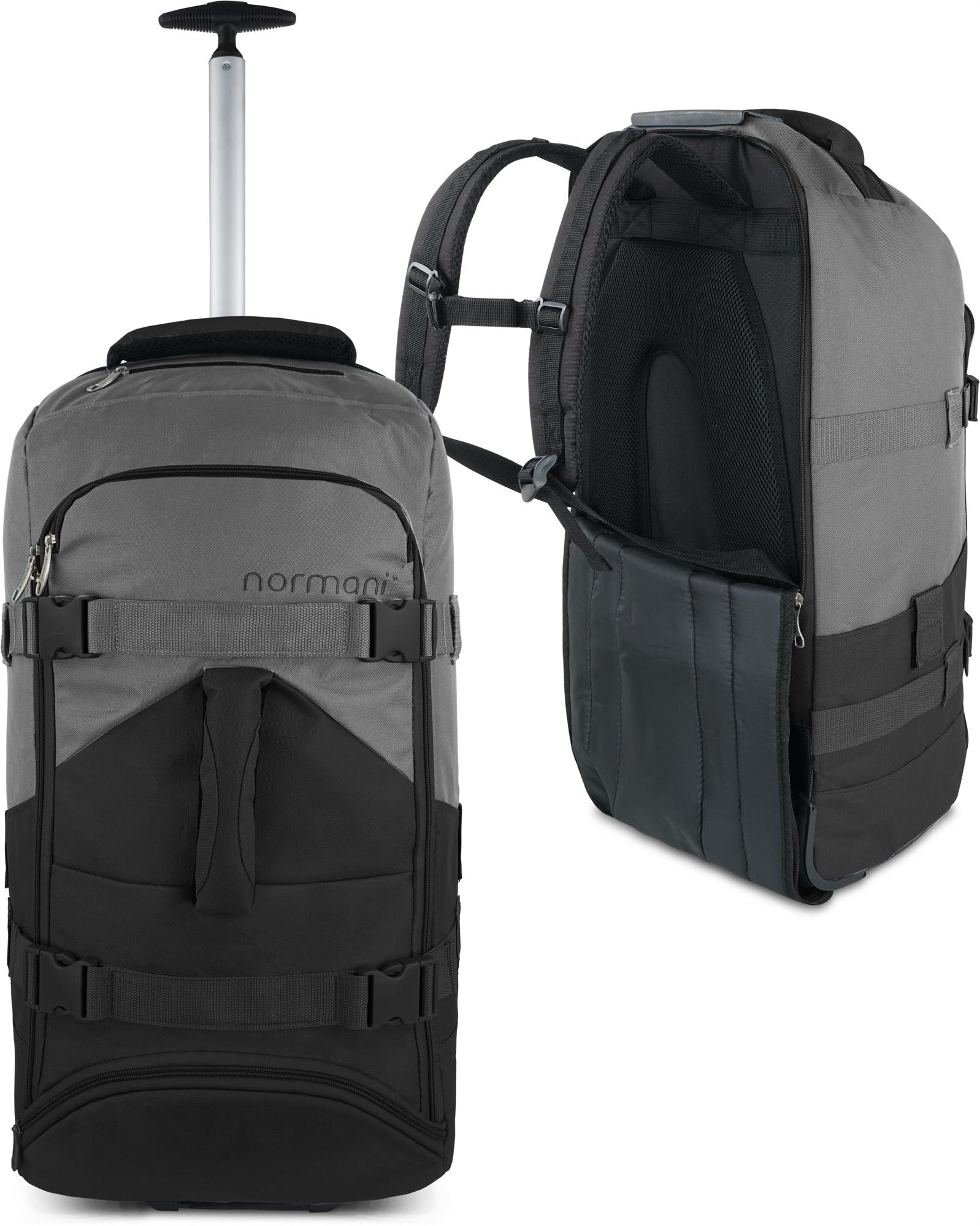 Reisetasche und Rucksack in Einem 60 Liter Trolley mit Rollen Backpacker Tasche