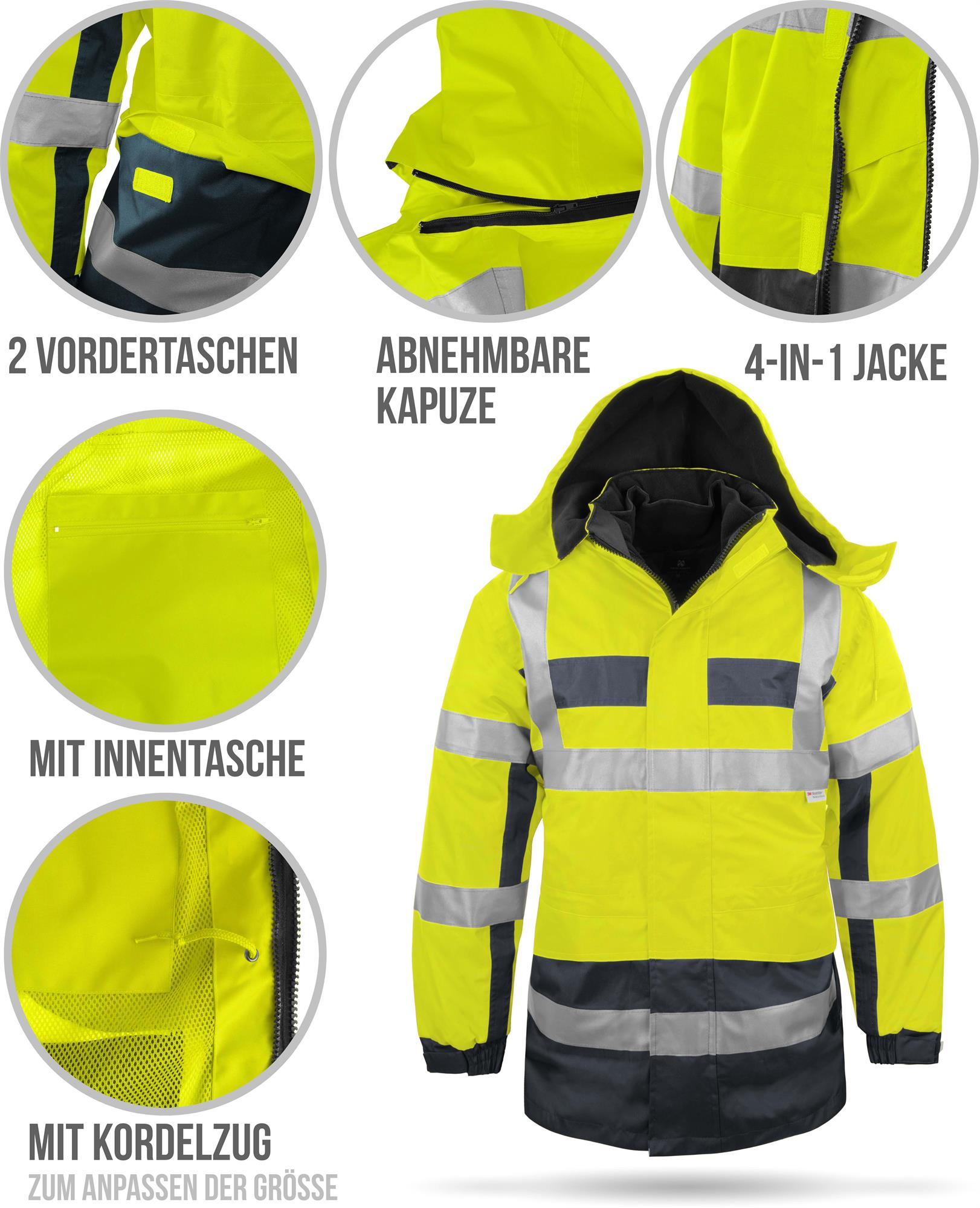 2-in-1-Funktionsjacke, Ärmel abnehmbar, Weste, Reflektor, Sweatjacken