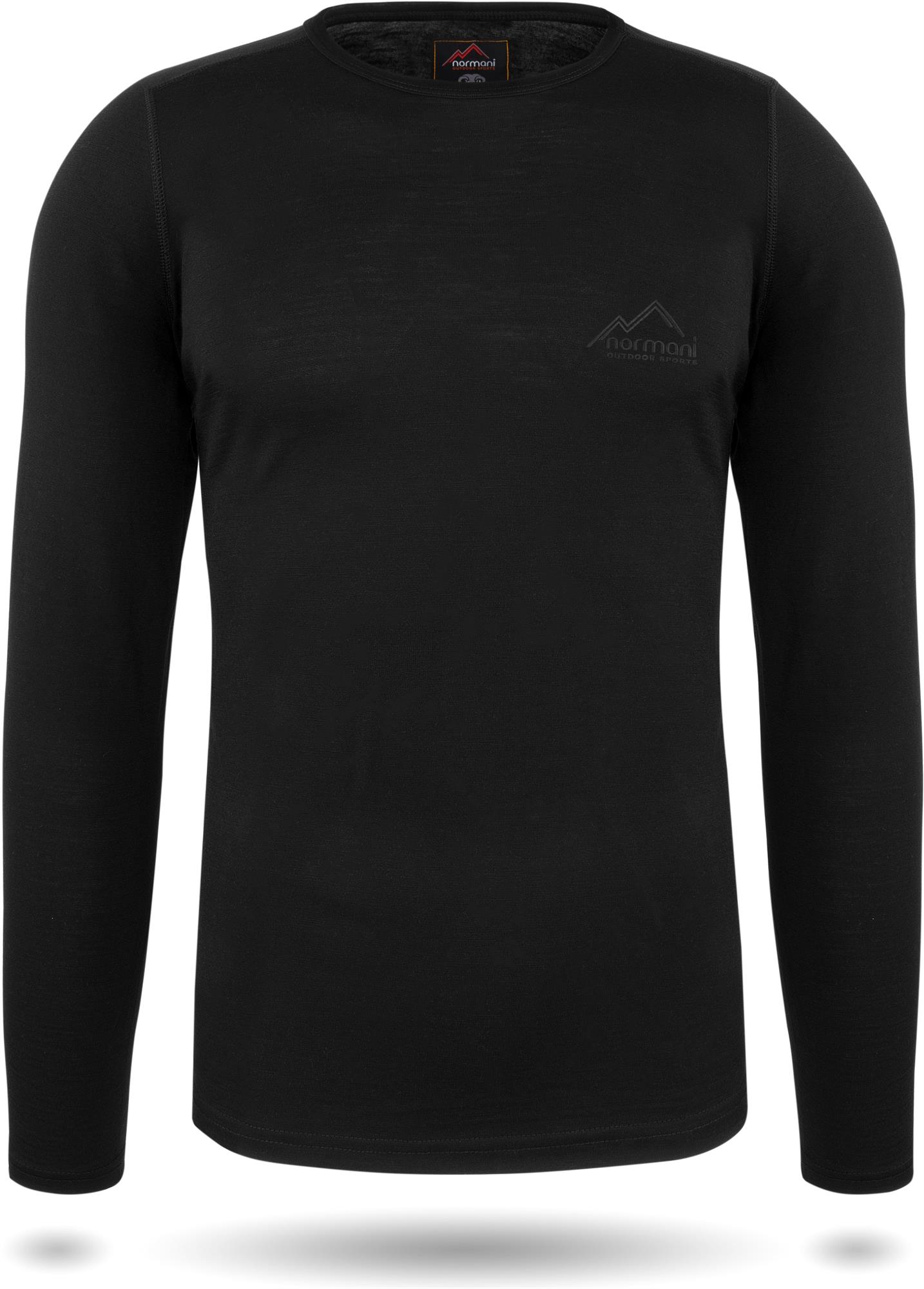 Herren Merino Thermo Unterhemd Langarmshirt Ski Pullover 100 Bio Merinowolle