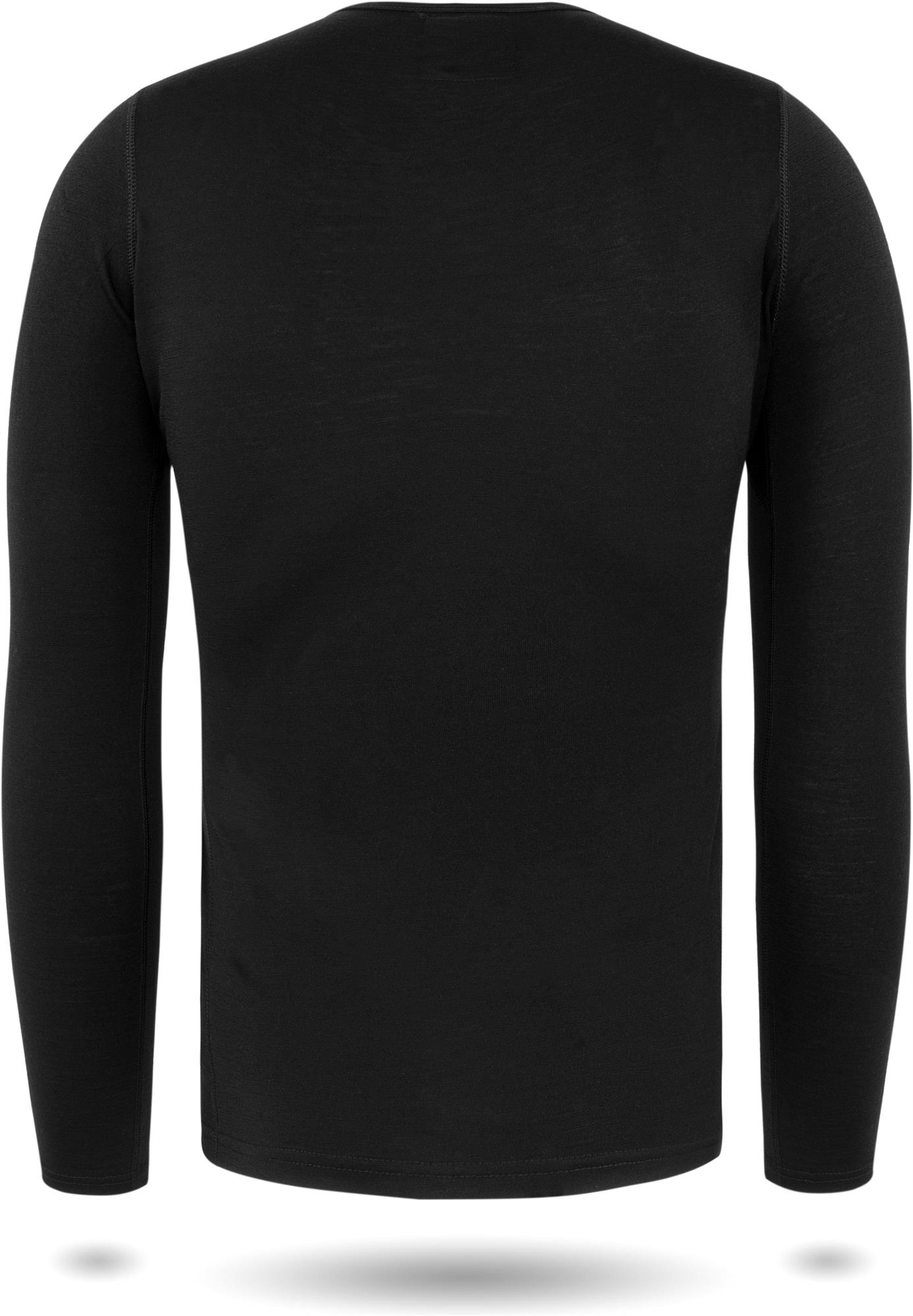 Herren Merino Thermo Unterhemd Langarmshirt Ski Pullover 100 Bio Merinowolle
