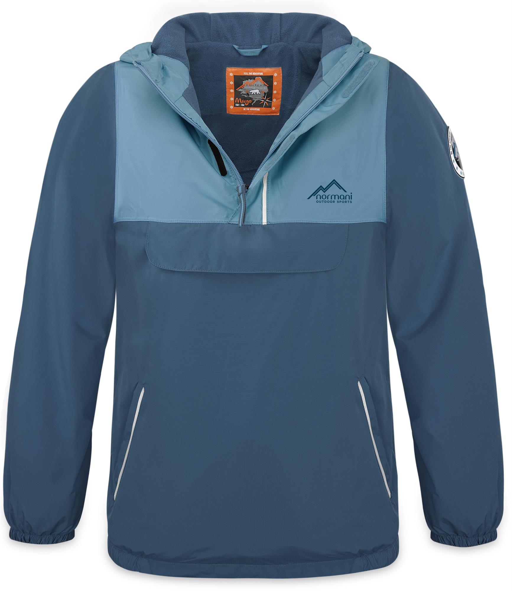 Kinder Windbreaker Winterjacke mit Kapuze und Reflektoren - warmes Fleecefutter 