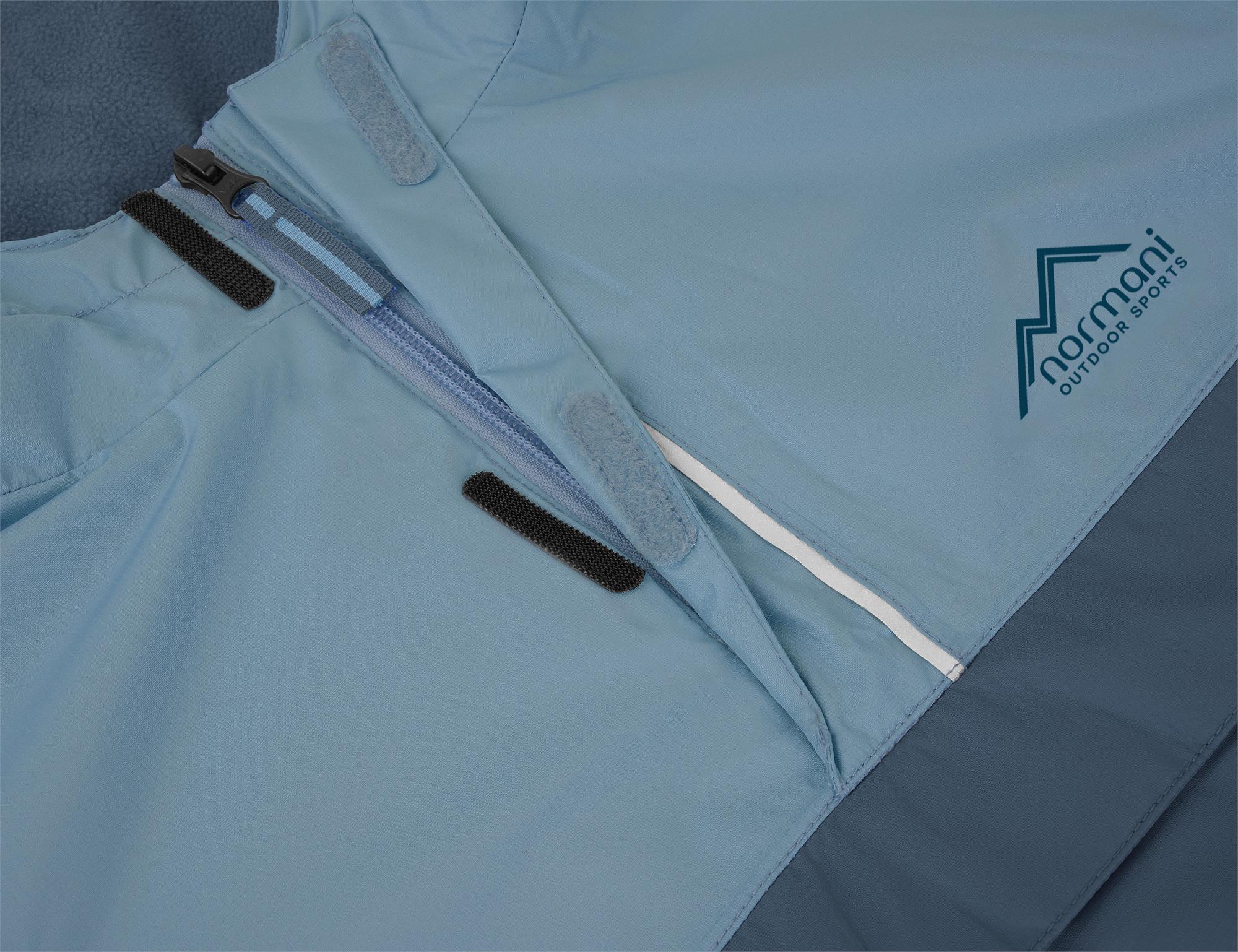 Kinder Windbreaker Winterjacke mit Kapuze und Reflektoren - warmes Fleecefutter 