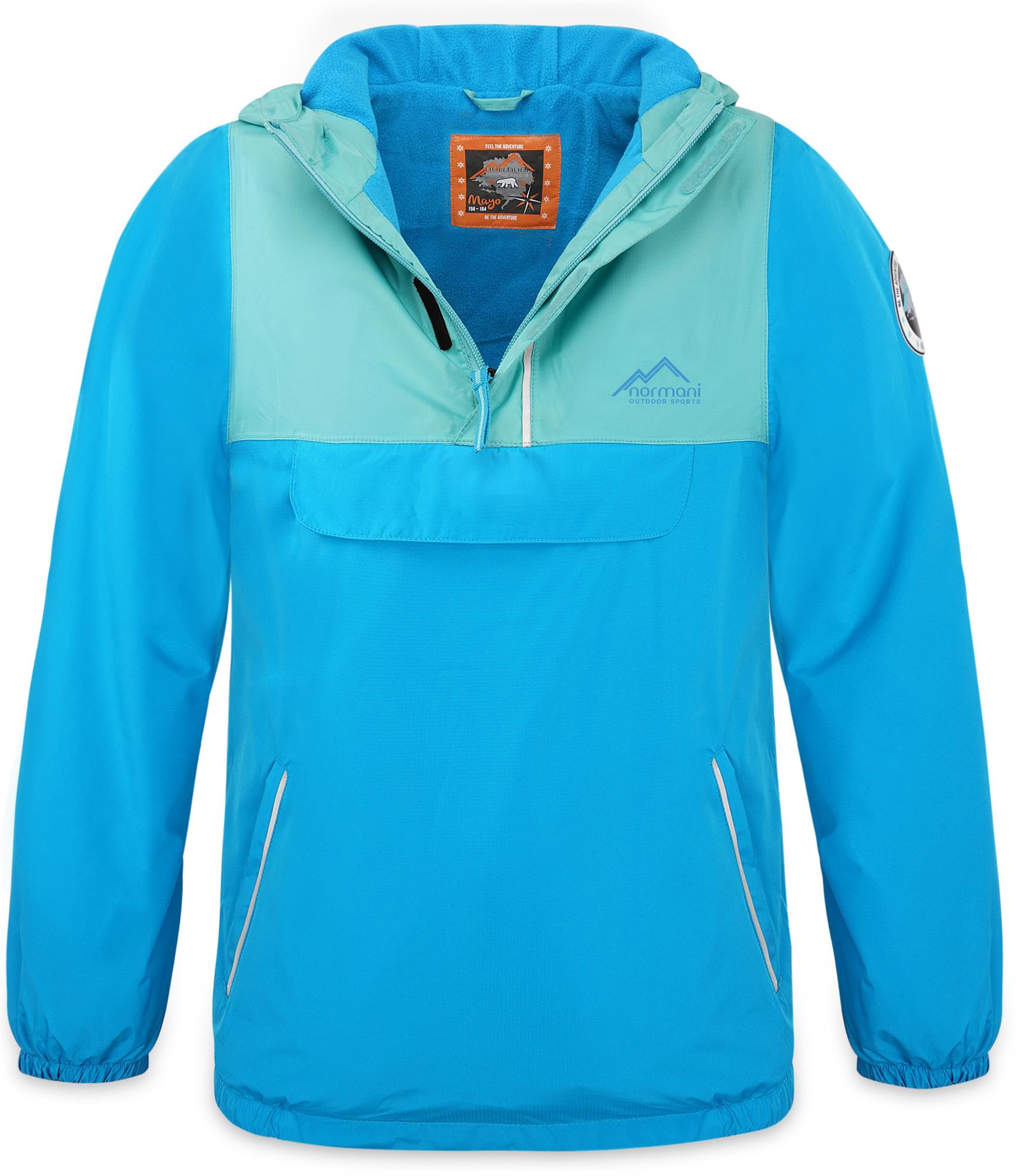Kinder Windbreaker Winterjacke mit Kapuze und Reflektoren - warmes Fleecefutter 