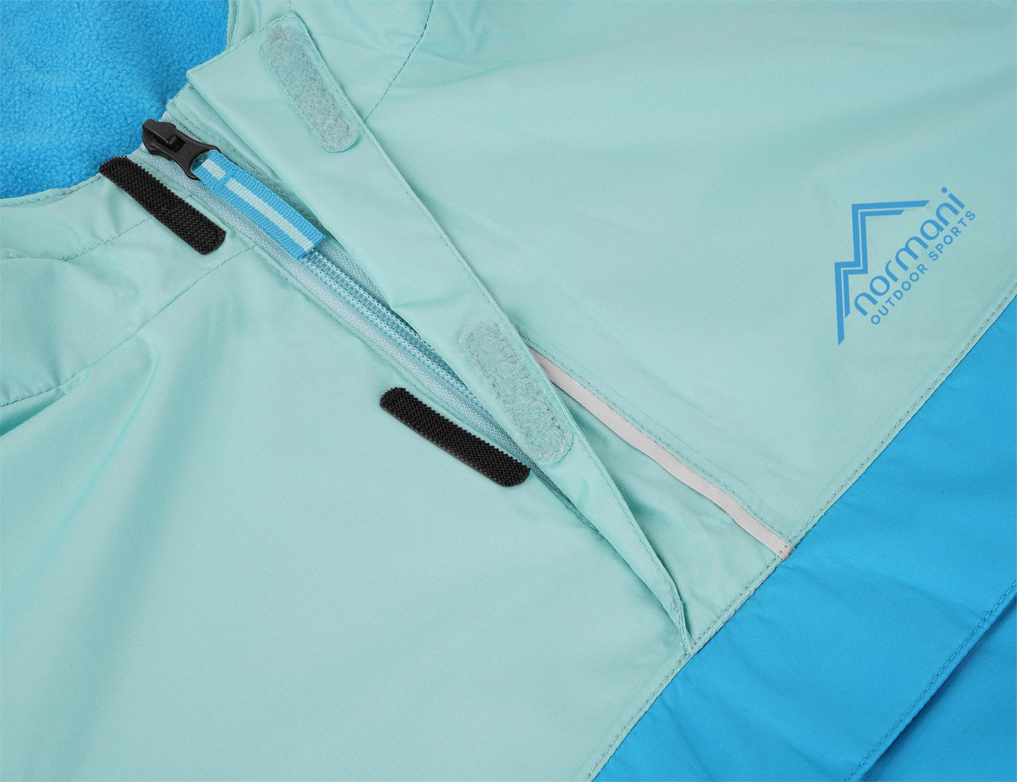 Kinder Windbreaker Winterjacke mit Kapuze und Reflektoren - warmes Fleecefutter 