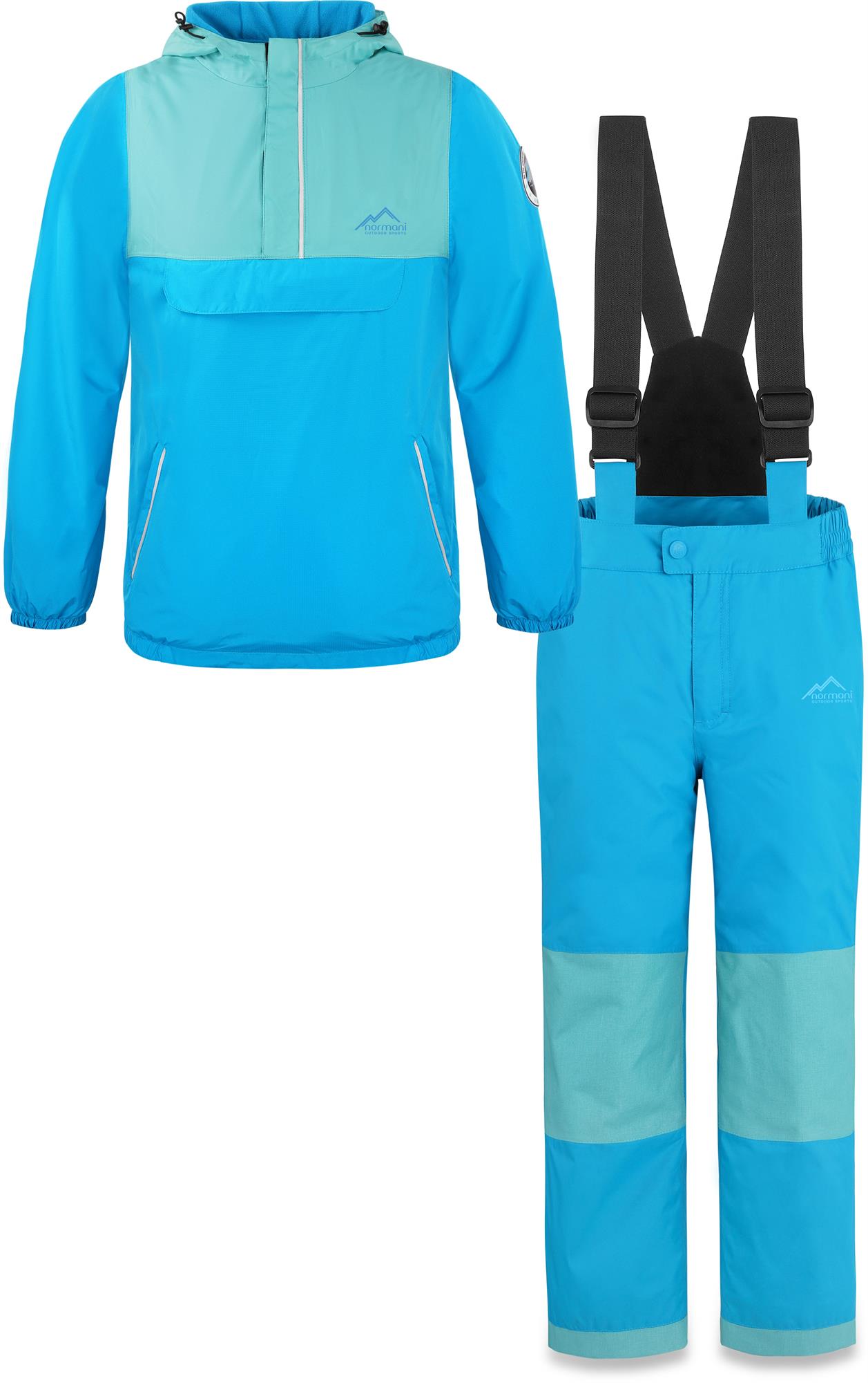 Kinder Winterset bestehend aus Windbreaker Winterjacke und Schneehose mit Träger